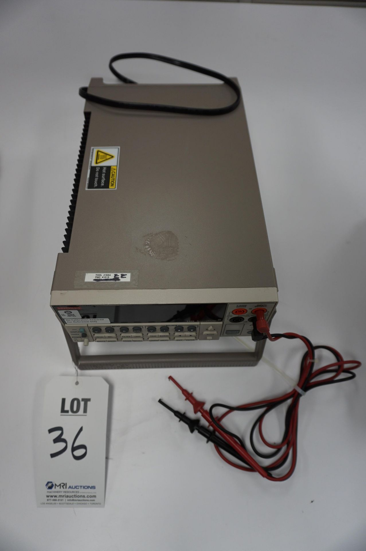 KEITHLY 2400 SOURCE METER, S/N 1238978, WITH POWER CABLE AND TESTERS - Image 2 of 3
