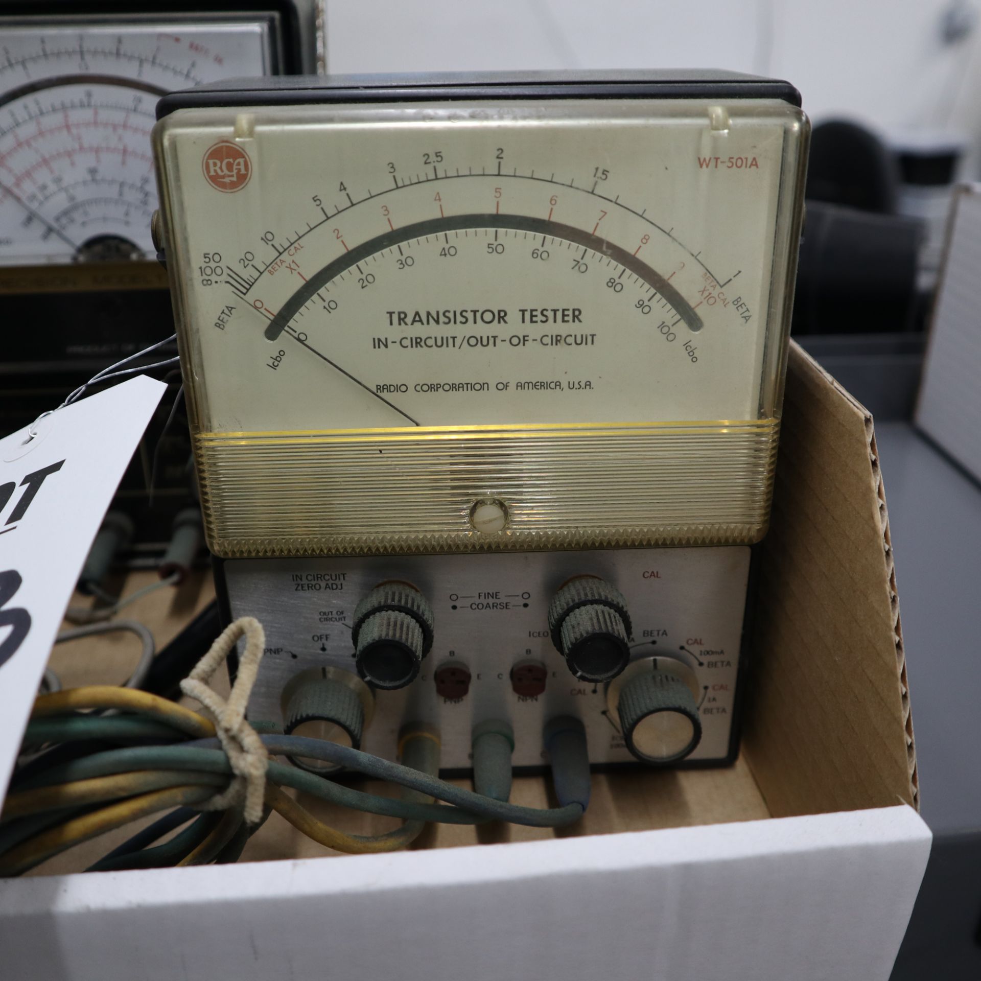 LOT TO INCLUDE: (1) RCA TRANSISTOR TESTER WT-501A, (1) B&K PRECISION MODEL 179 FET VOM - Image 2 of 4