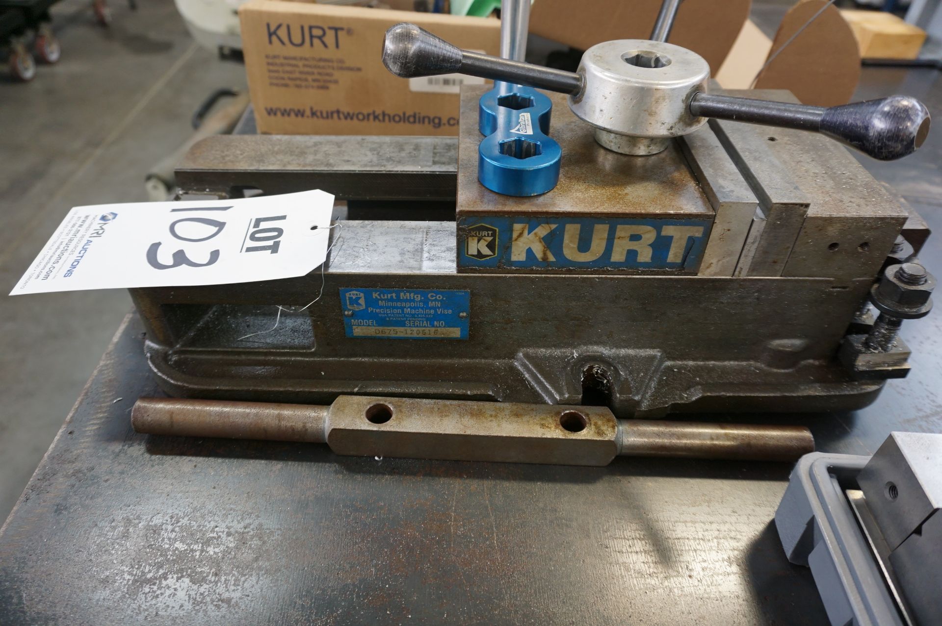 KURT D675 MACHINE VISE WITH SPEED CRANKS, S/N 120616 - Image 2 of 3