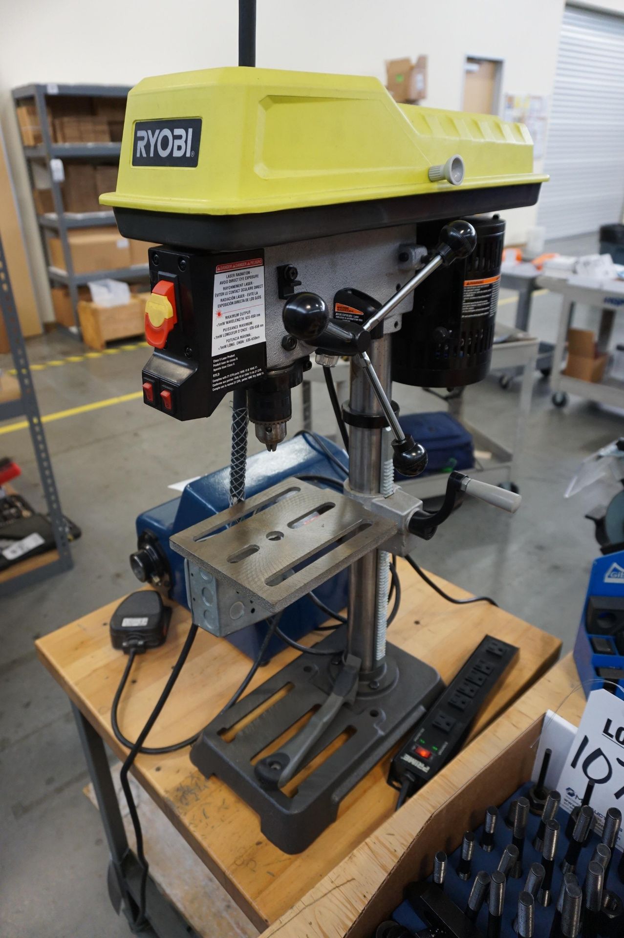 LOT TO INCLUDE: (1) RYOBI DP103L 10' BENCH TOP DRILL PRESS W/ LASER, (1) OVERBECK TWISTER SPEED - Image 2 of 5