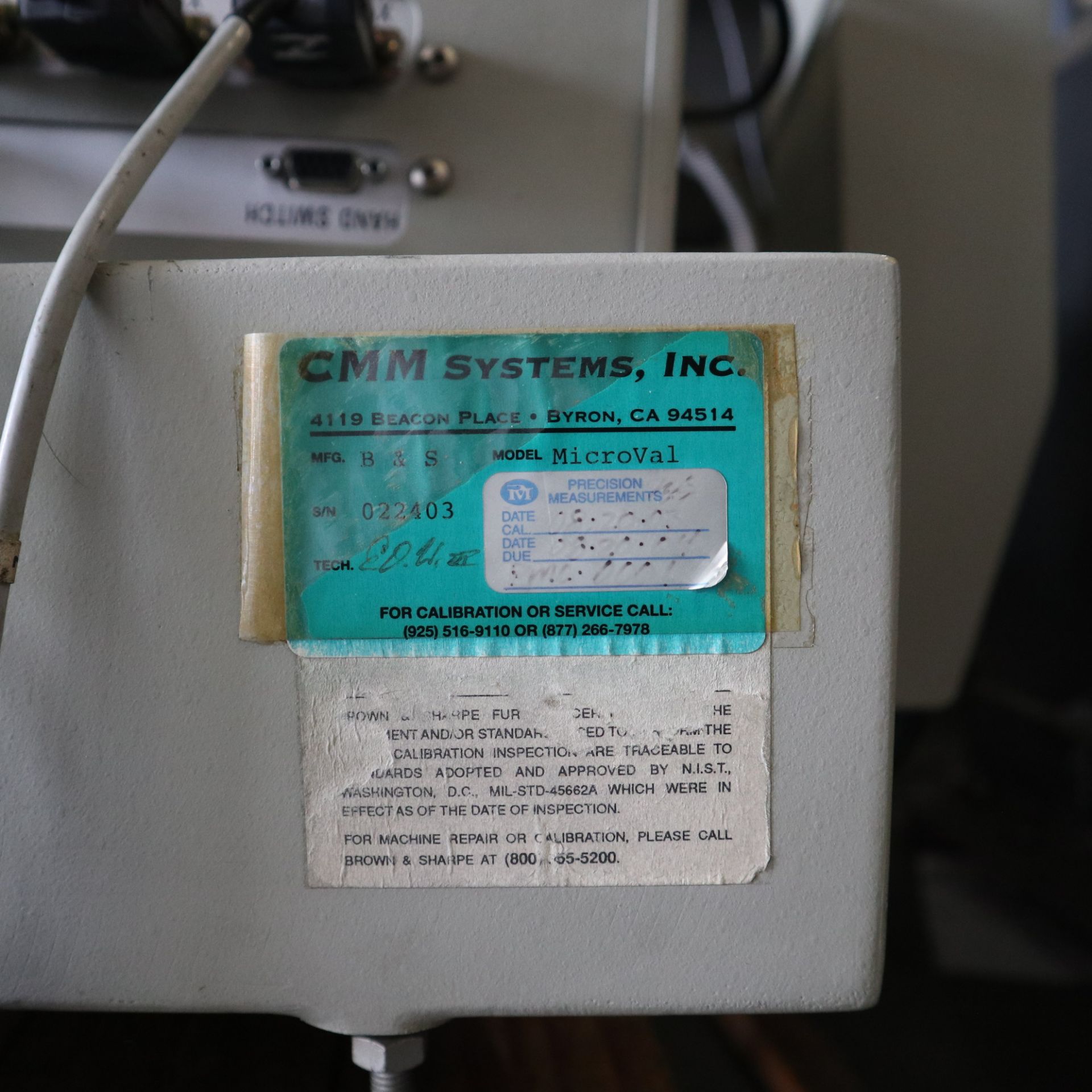BROWN AND SHARPE MICROVAL CMM, S/N 022403, RENISHAW PROBE *UNTESTED NO SOFTWARE* - Image 5 of 5