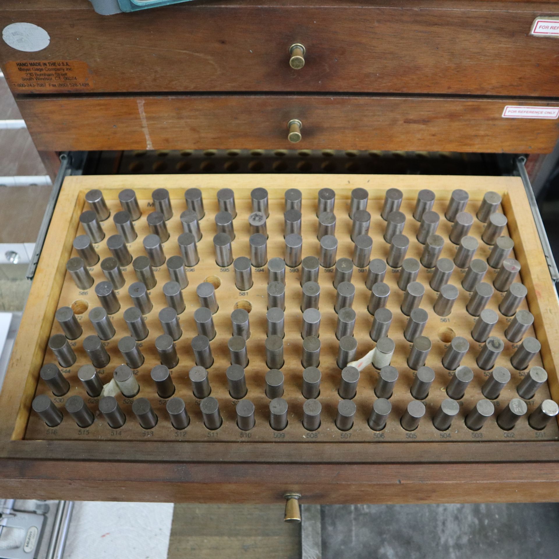 MEYER GAGE PIN 4 DRAWER CABINET, PARTIAL SETS - Image 3 of 4