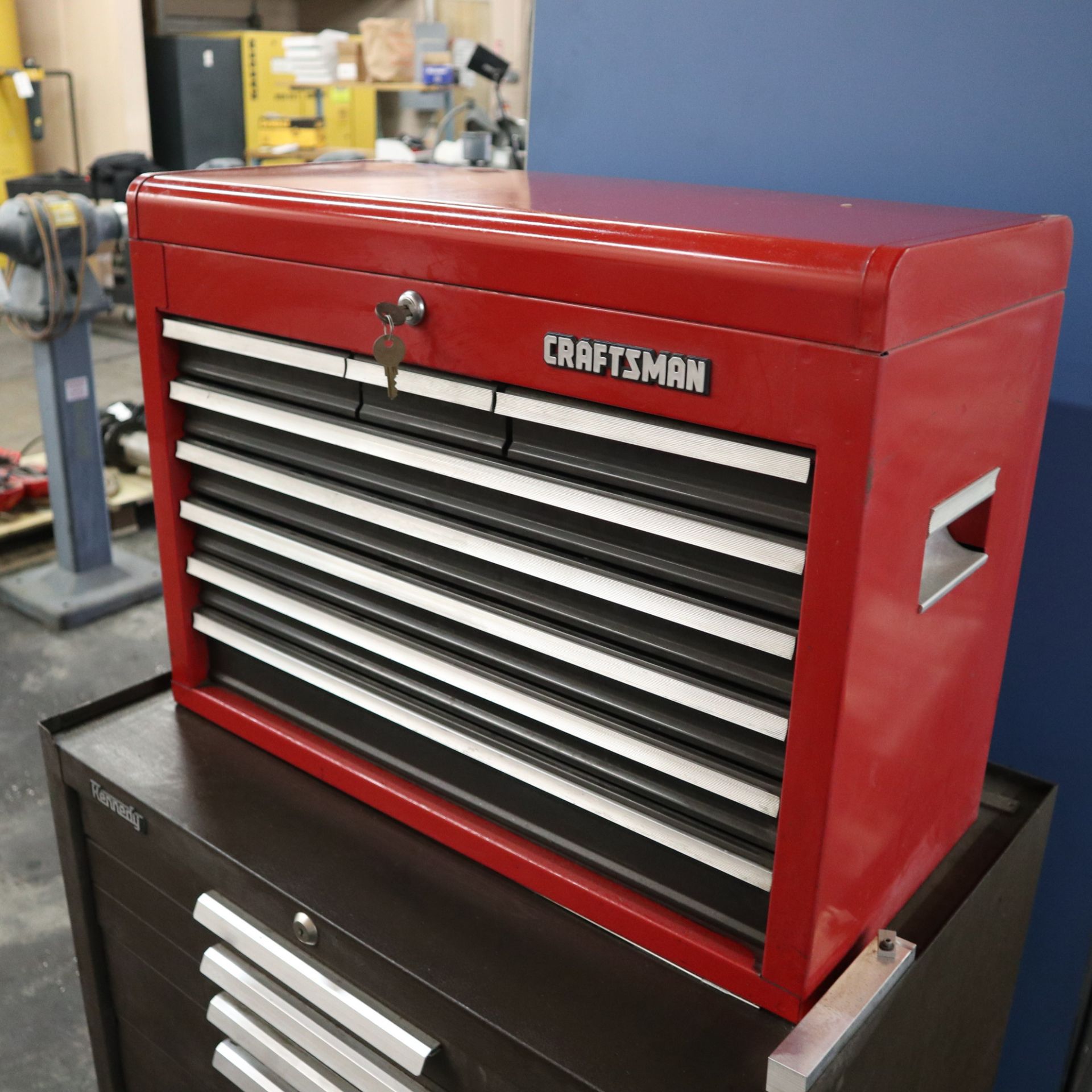 LOT TO INCLUDE: (1) CRAFTSMAN TOOLBOX 9 DRAWER WITH MISC. WRENCHES, SOCKETS, AND TOOLING - Image 2 of 14