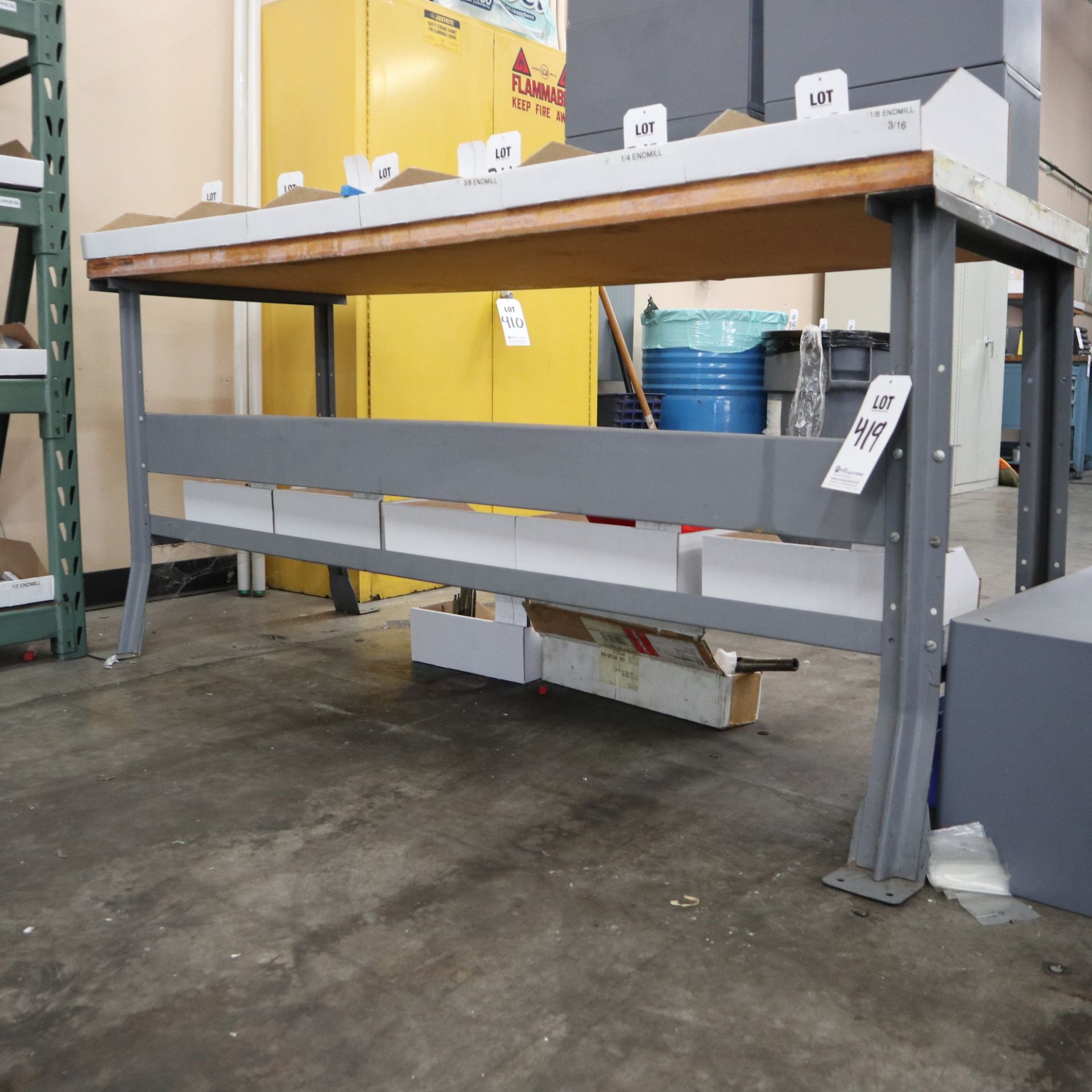 LOT TO INCLUDE: (1) LISTA TABLE WORKBENCHES, 7 DRAWER CABINET DIMENSIONS 6' X 30" X 35", (2) SHOP - Image 2 of 5