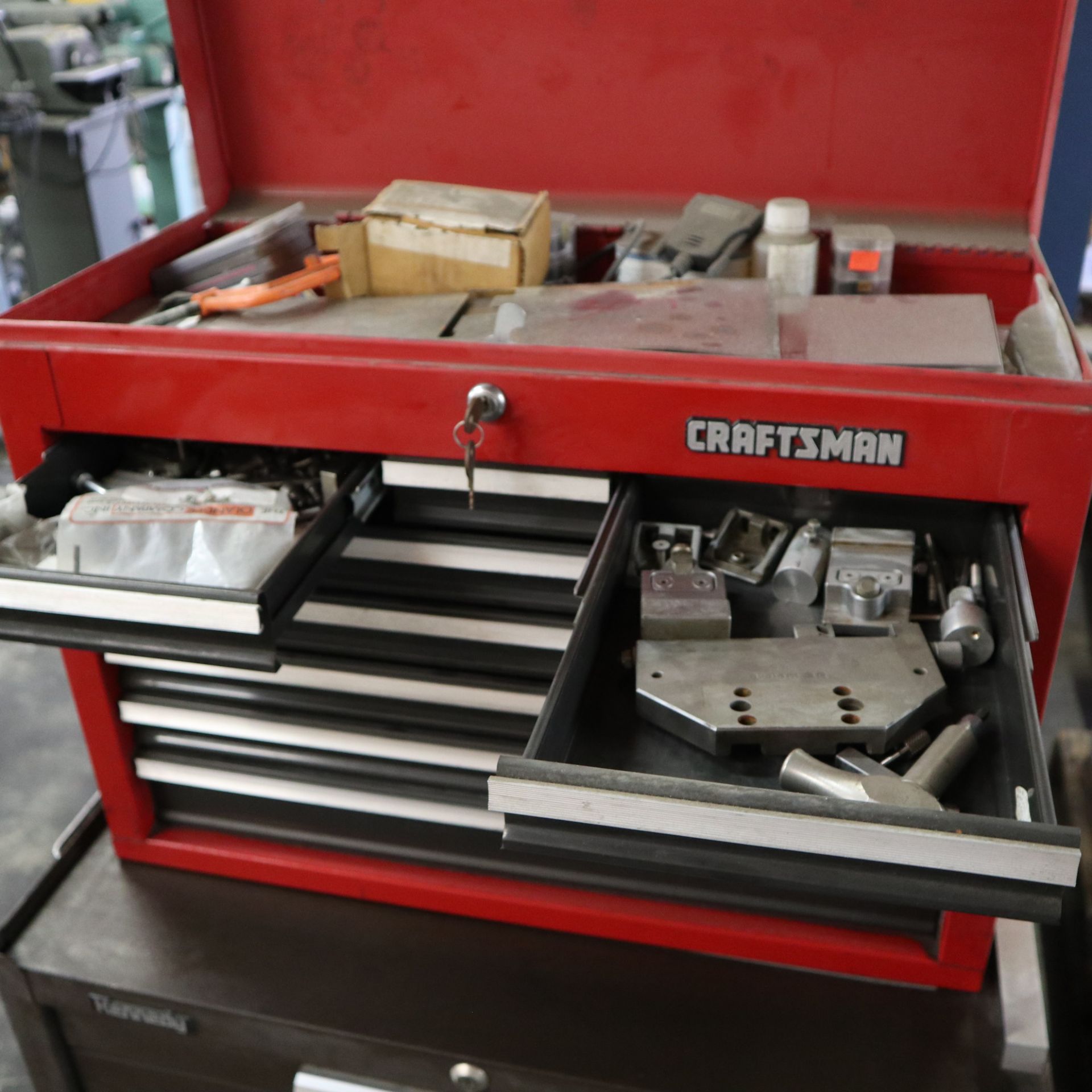 LOT TO INCLUDE: (1) CRAFTSMAN TOOLBOX 9 DRAWER WITH MISC. WRENCHES, SOCKETS, AND TOOLING - Image 4 of 14