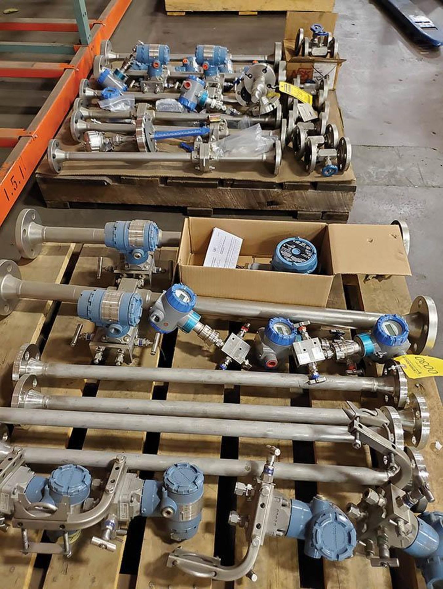 (2) SKIDS OF HONEYWELL ROTAMETERS, ROSEMOUNT PRESSURE TRANSMITTERS & EXPLOSION PROOF TEMPERATURE CO