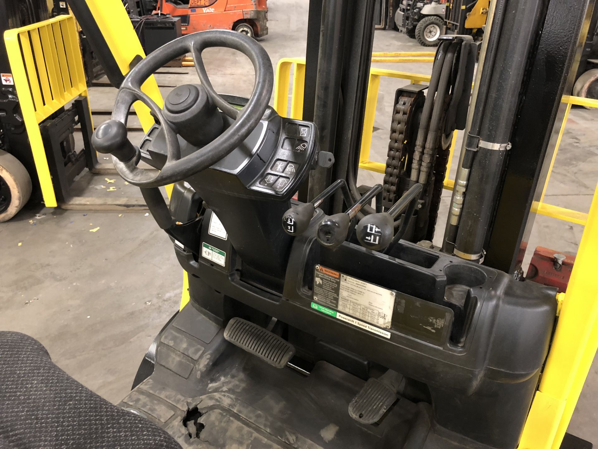 2015 HYSTER 12,000 LB. CAPACITY FORKLIFT, MODEL S120FT, S/N 4004V02064N, LPG, 15,355 HOURS, SOLID - Image 6 of 6