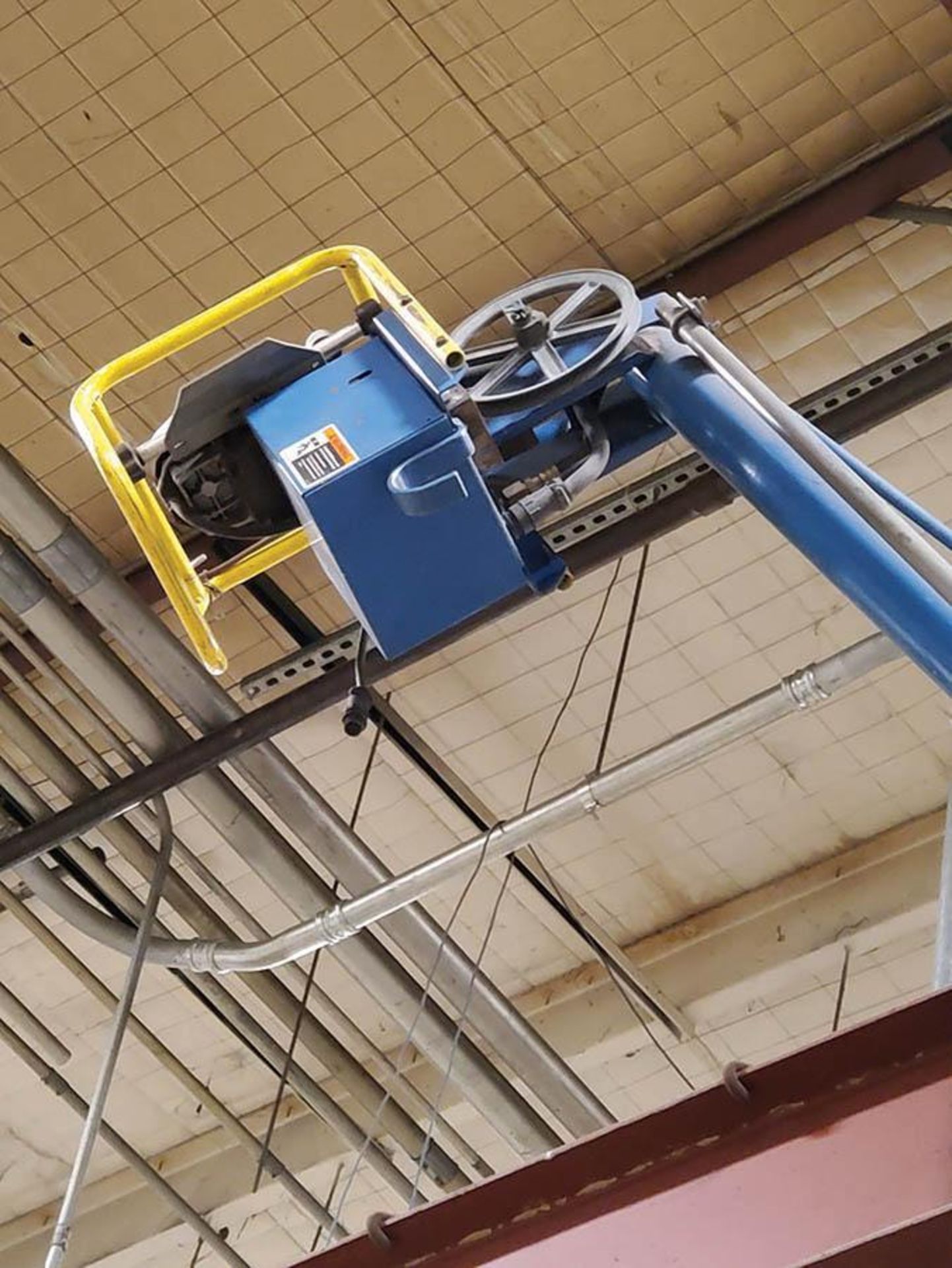 MILLER DELTAWELD 452 CV-DC WELDER ON STEEL PORTABLE BOOM PLATFORM WITH MILLER70 SERIES 24V WIRE FEED - Image 6 of 6