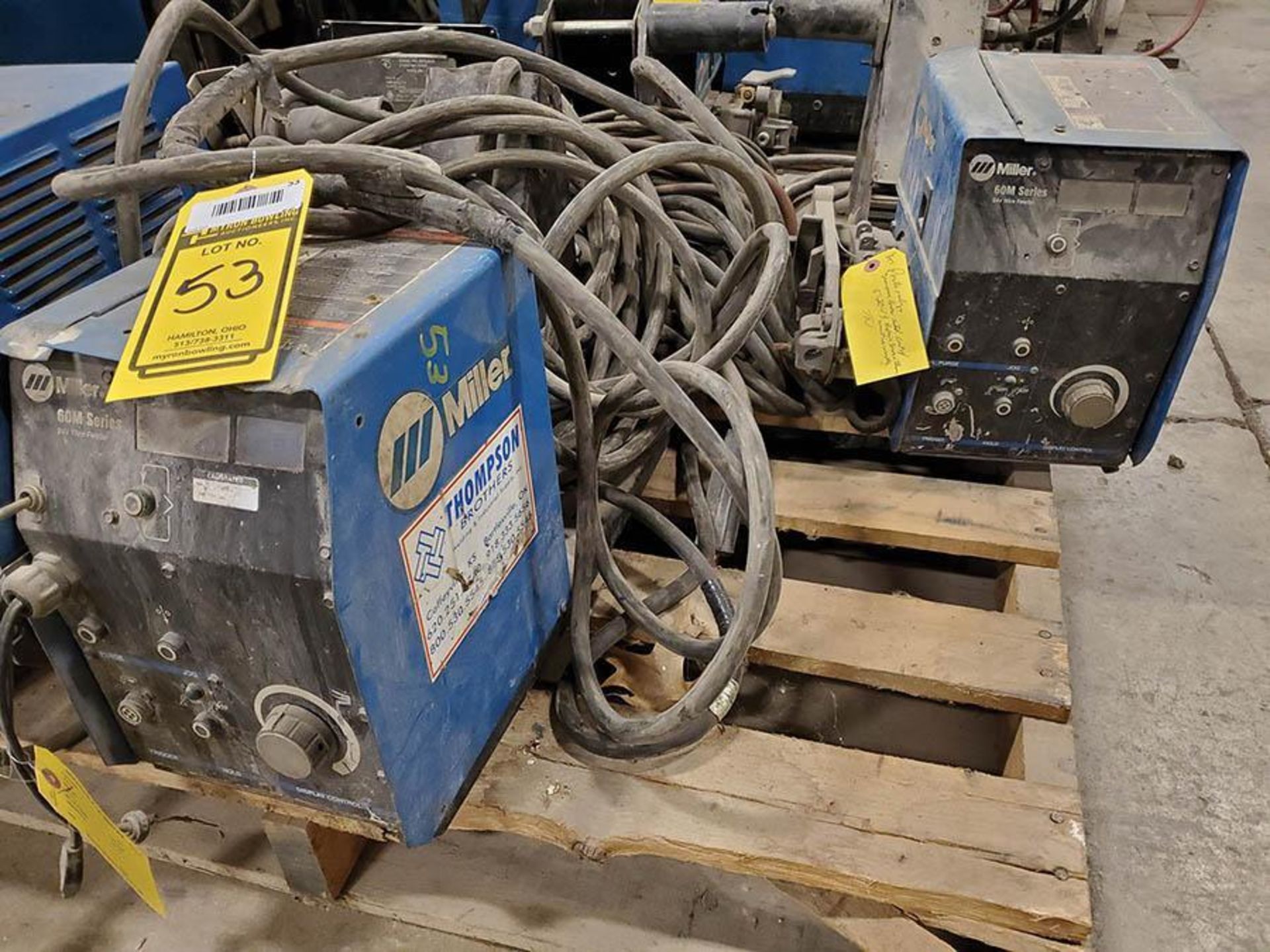 (4) MILLER 60 SERIES WIRE FEEDERS WITH REELS AND LEAD WIRE AND GROUNDS - Image 2 of 5