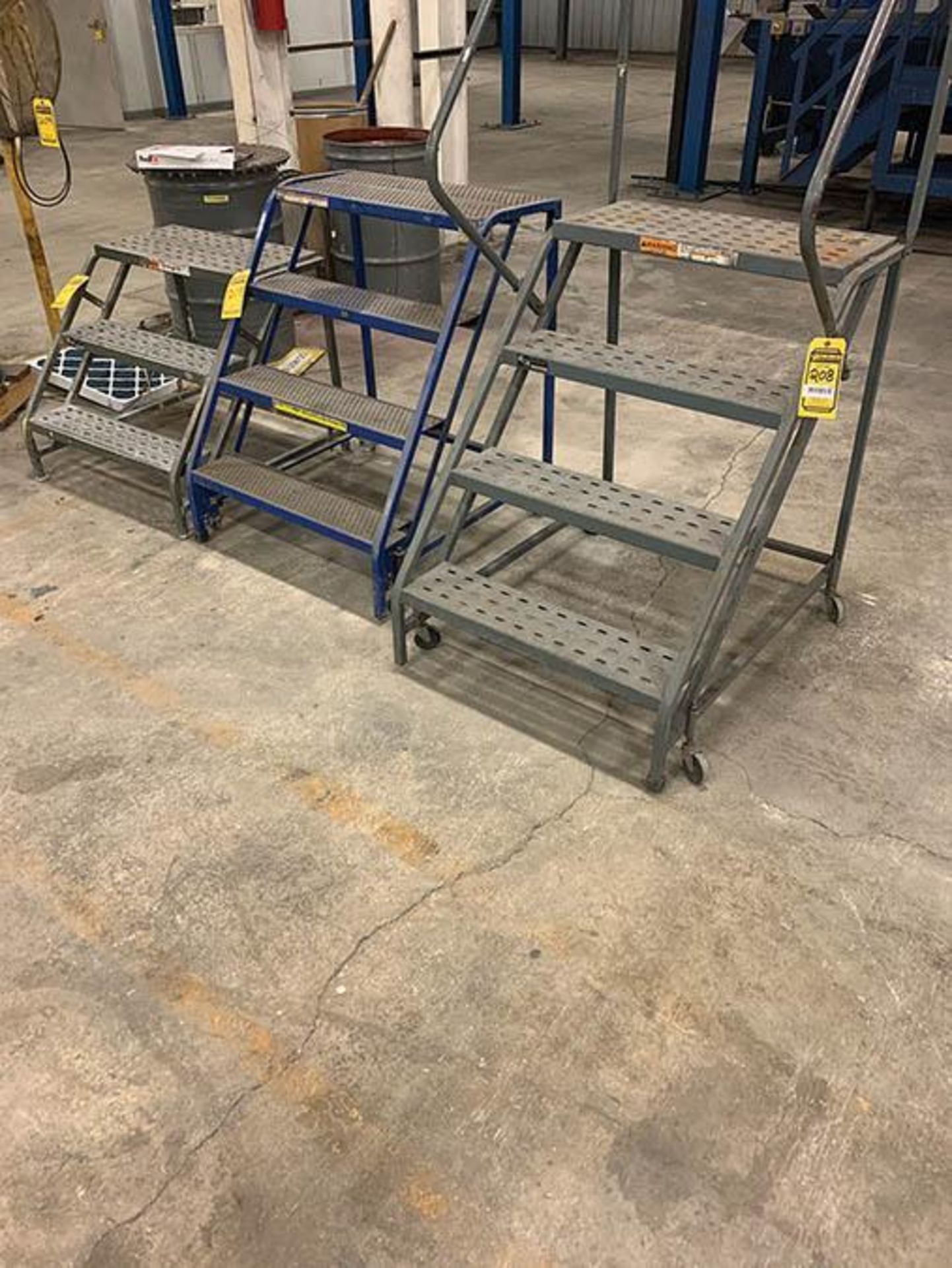 (3) ROLLING STEP LADDERS