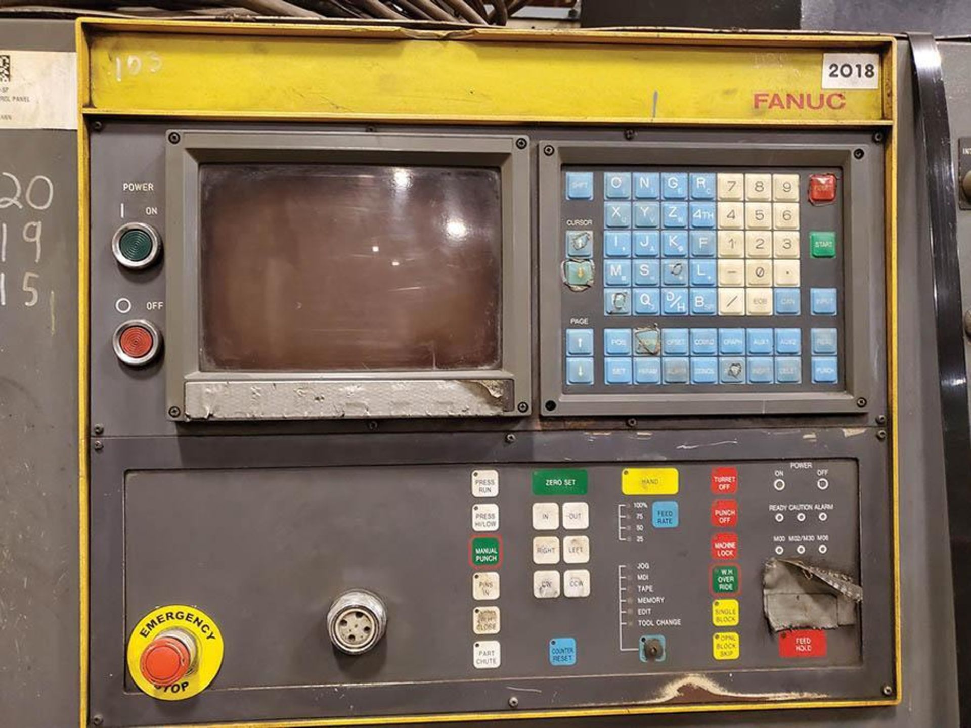 WEIDEMAN CNC ROTARY PLASMA CUTTER/TURRET PUNCH MACHINE, HYPERTHERM HT2000 PLASMA POWER SOURCE, FANUC - Image 10 of 15