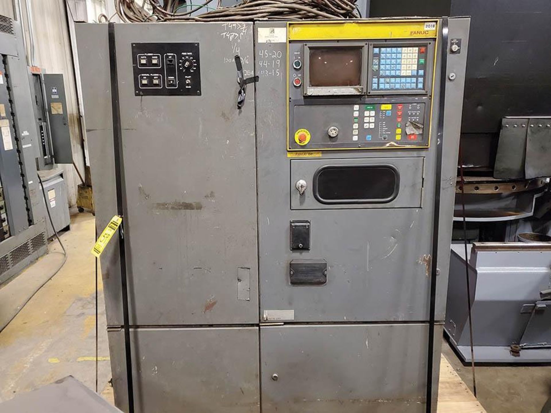 WEIDEMAN CNC ROTARY PLASMA CUTTER/TURRET PUNCH MACHINE, HYPERTHERM HT2000 PLASMA POWER SOURCE, FANUC - Image 9 of 15