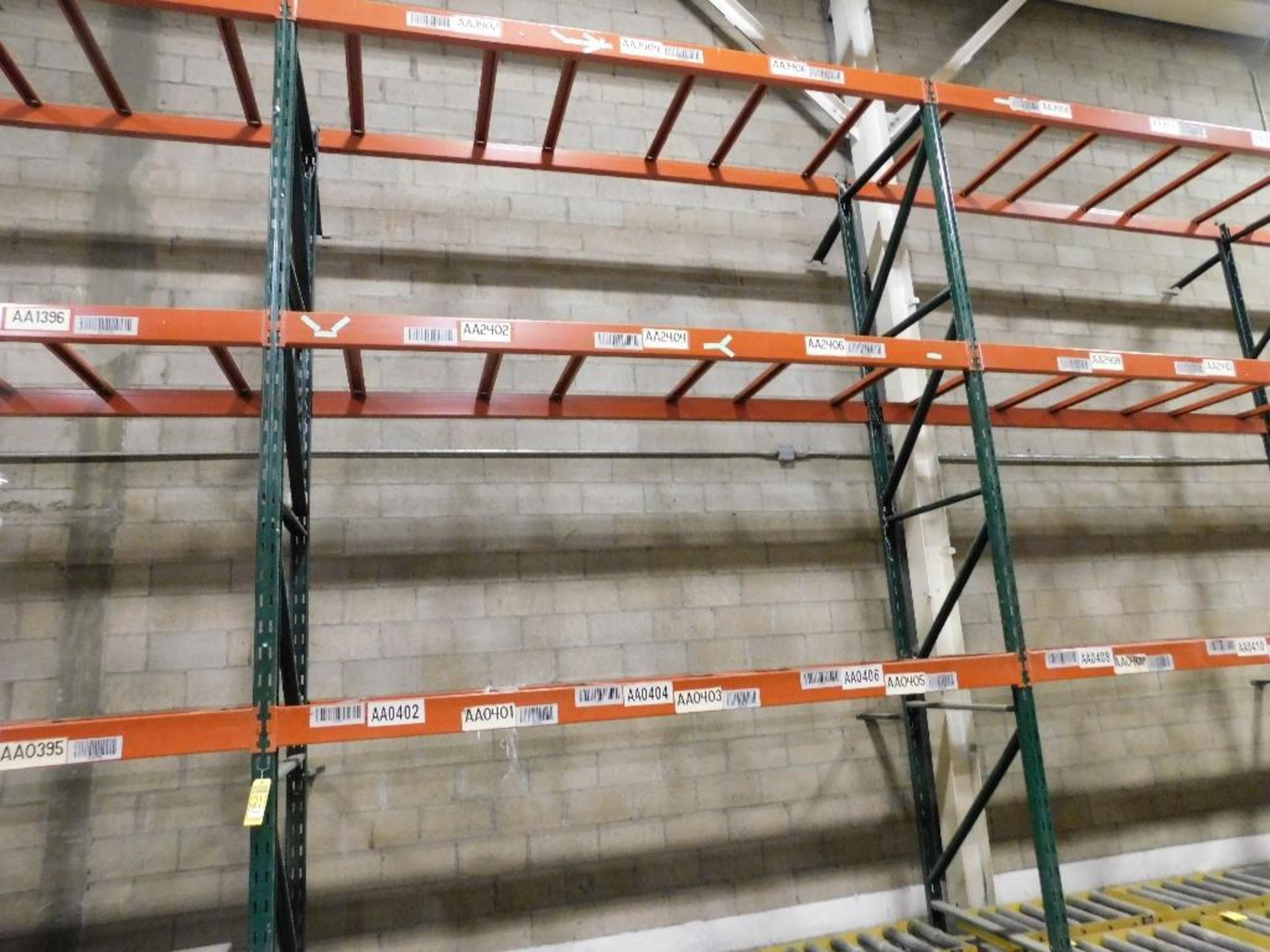 (24X) SECTIONS OF RIDG-U-RAK PALLET RACKING, (2) 20 FT. UPRIGHTS, (23) 16 FT. UPRIGHTS, (144) 5 1/2 - Image 3 of 4