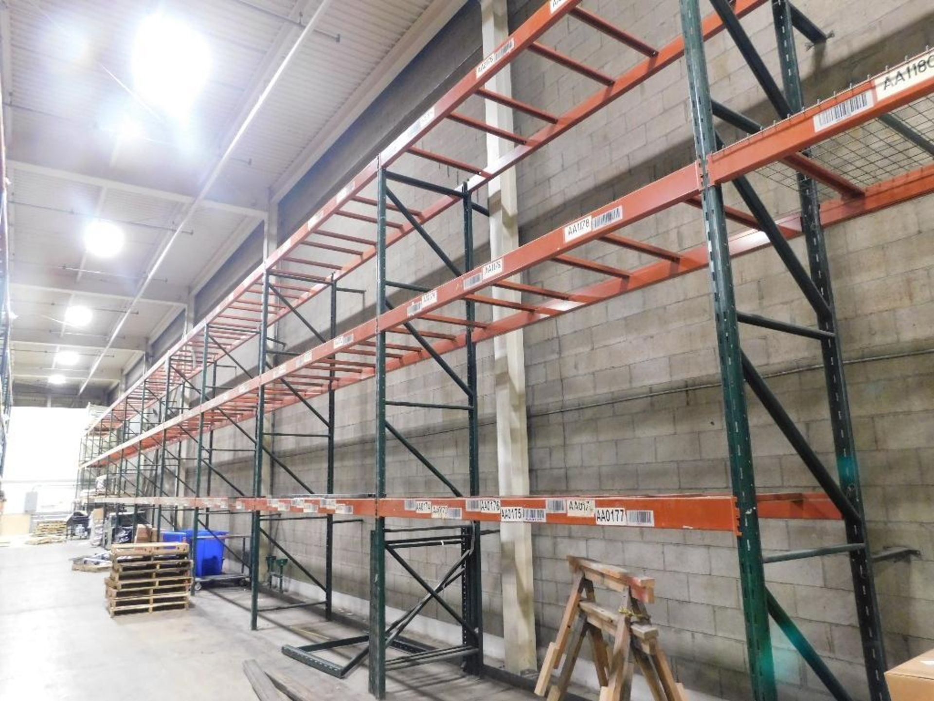 (14X) SECTIONS OF RIDG-U-RAK PALLET RACKING, (15) 16 FT. UPRIGHTS, (92) 5 1/2 IN. X 132 IN. HORIZONT - Image 2 of 4