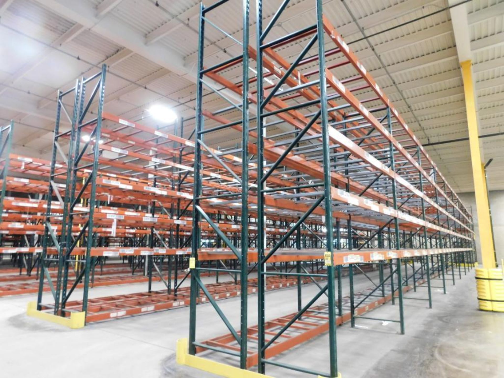 (22X) SECTIONS OF RIDG-U-RAK PALLET RACKING, (4) 20 FT. UPRIGHTS, (20) 16 FT. UPRIGHTS, (54) 4 1/2 I - Image 2 of 4