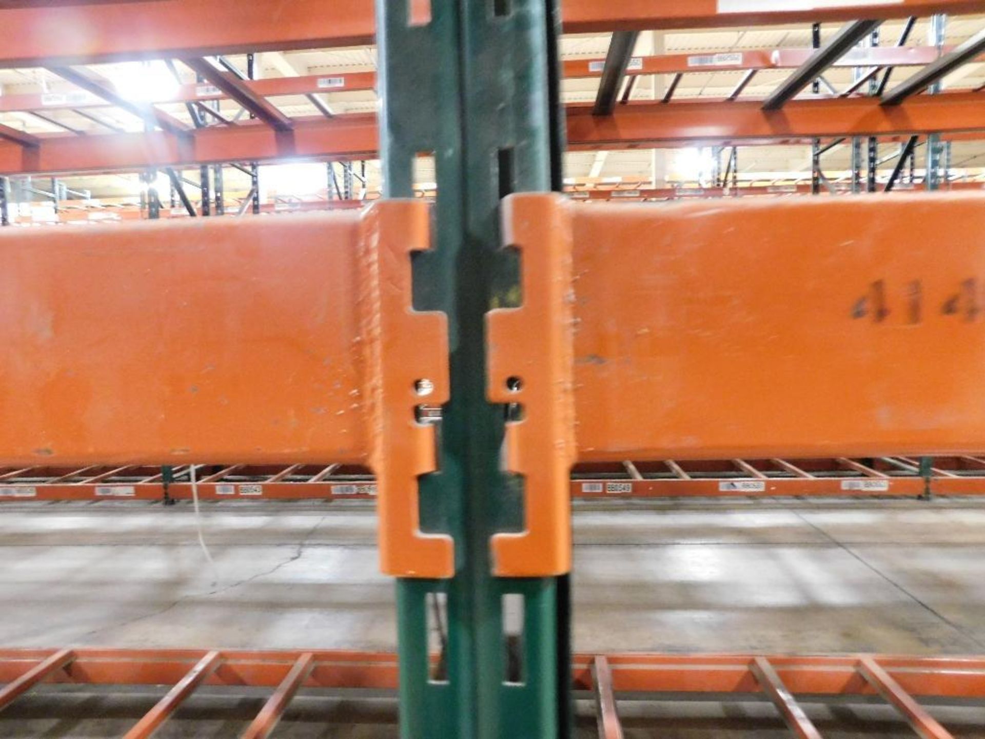 (32X) SECTIONS OF RIDG-U-RAK PALLET RACKING, (8) 20 FT. UPRIGHTS, (26) 16 FT. UPRIGHTS, (60) 4 1/2 I - Image 4 of 4