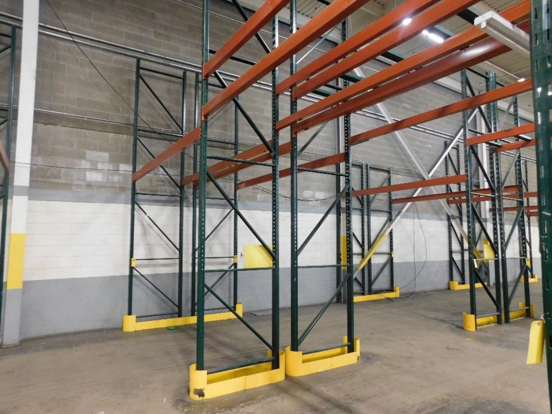 (4X) SECTIONS OF RIDG-U-RAK PALLET RACKING, (6) 18 FT. UPRIGHTS, (2) 4 1/2 IN. X 132 IN. HORIZONTAL