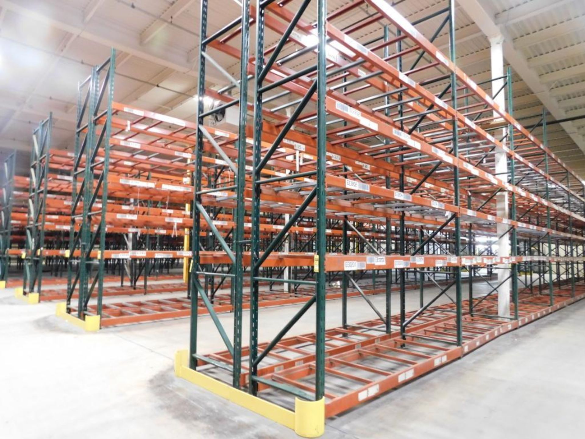 (22X) SECTIONS OF RIDG-U-RAK PALLET RACKING, (10) 20 FT. UPRIGHTS, (14) 16 FT. UPRIGHTS, (164) 5 1/2 - Image 2 of 4