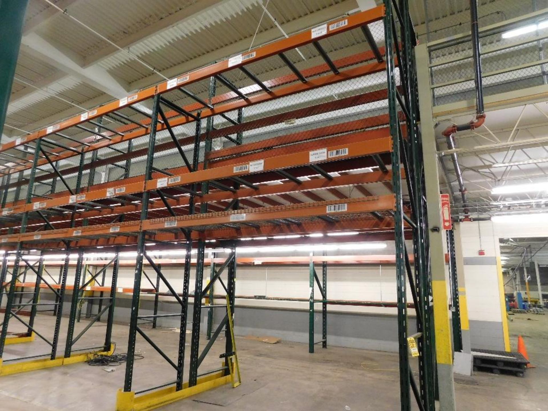 (7X) SECTIONS OF RIDG-U-RAK PALLET RACKING, (1) 20 FT. UPRIGHT, (7) 16 FT. UPRIGHTS, (42) 5 1/2 IN. - Image 2 of 3