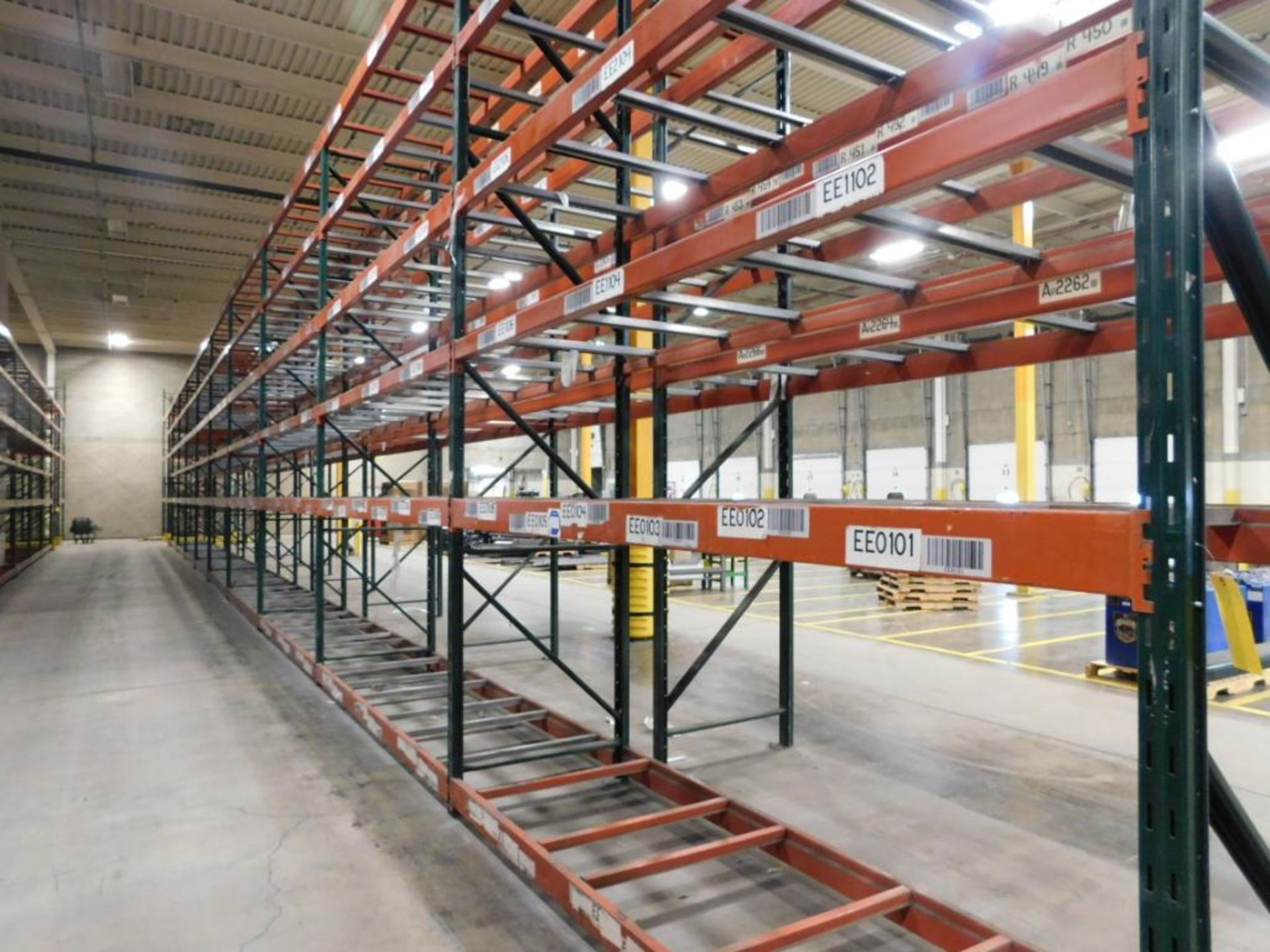 (22X) SECTIONS OF RIDG-U-RAK PALLET RACKING, (4) 20 FT. UPRIGHTS, (20) 16 FT. UPRIGHTS, (54) 4 1/2 I - Image 3 of 4