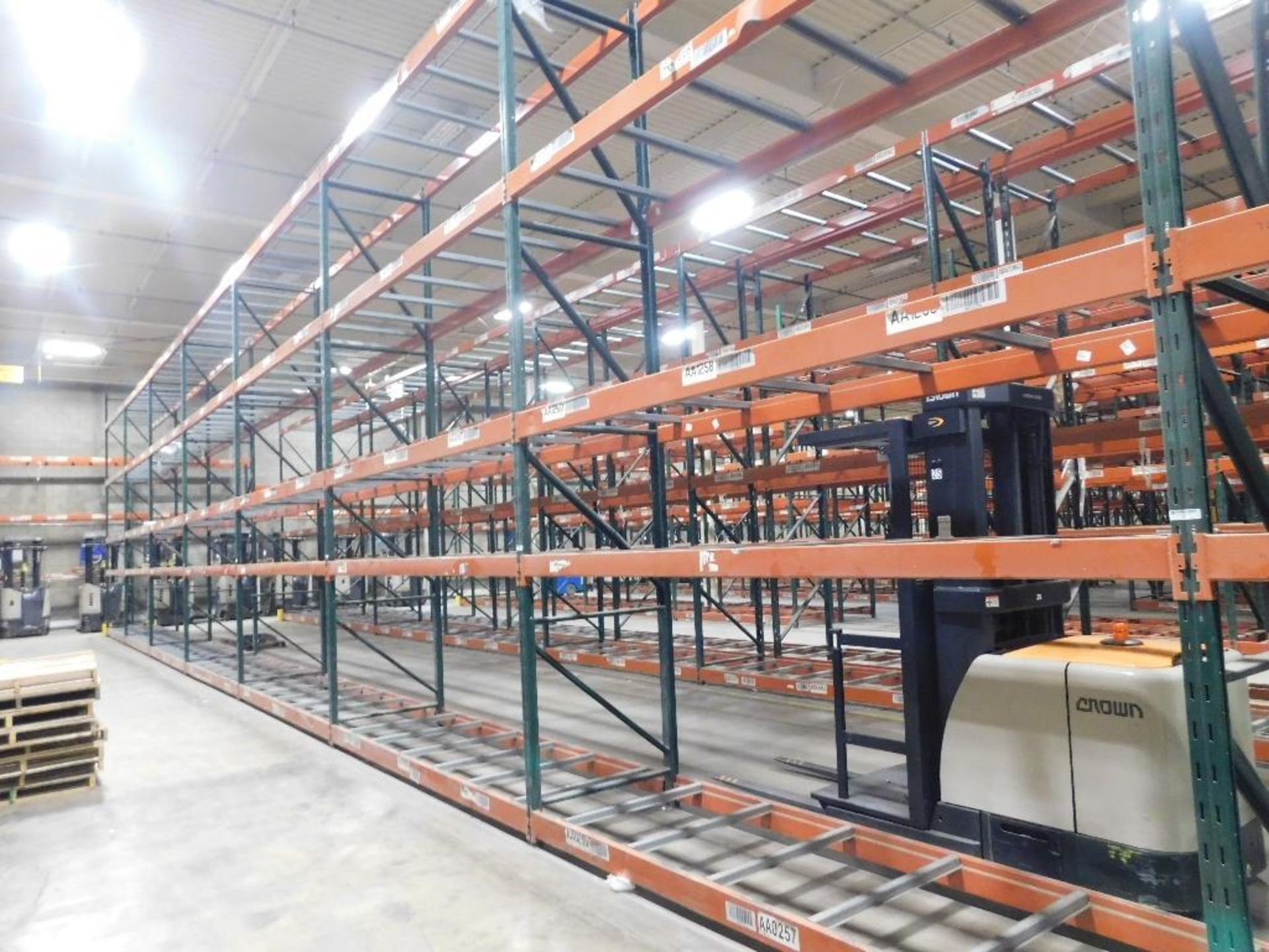 (10X) SECTIONS OF RIDG-U-RAK PALLET RACKING, (2) 20 FT. UPRIGHTS, (9) 16 FT. UPRIGHTS, (2) 4 1/2 IN. - Image 3 of 4