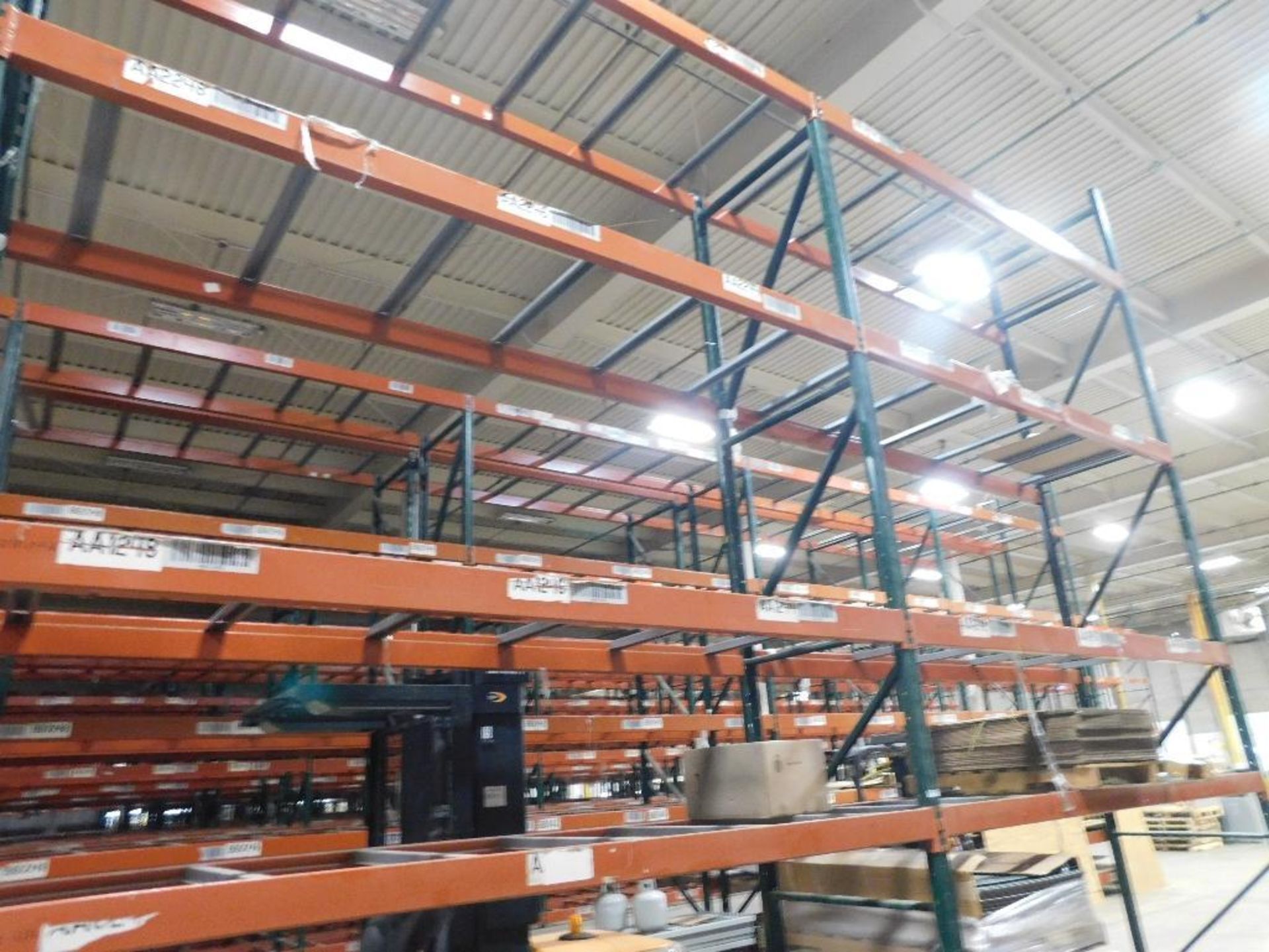 (10X) SECTIONS OF RIDG-U-RAK PALLET RACKING, (2) 20 FT. UPRIGHTS, (9) 16 FT. UPRIGHTS, (2) 4 1/2 IN. - Image 2 of 4