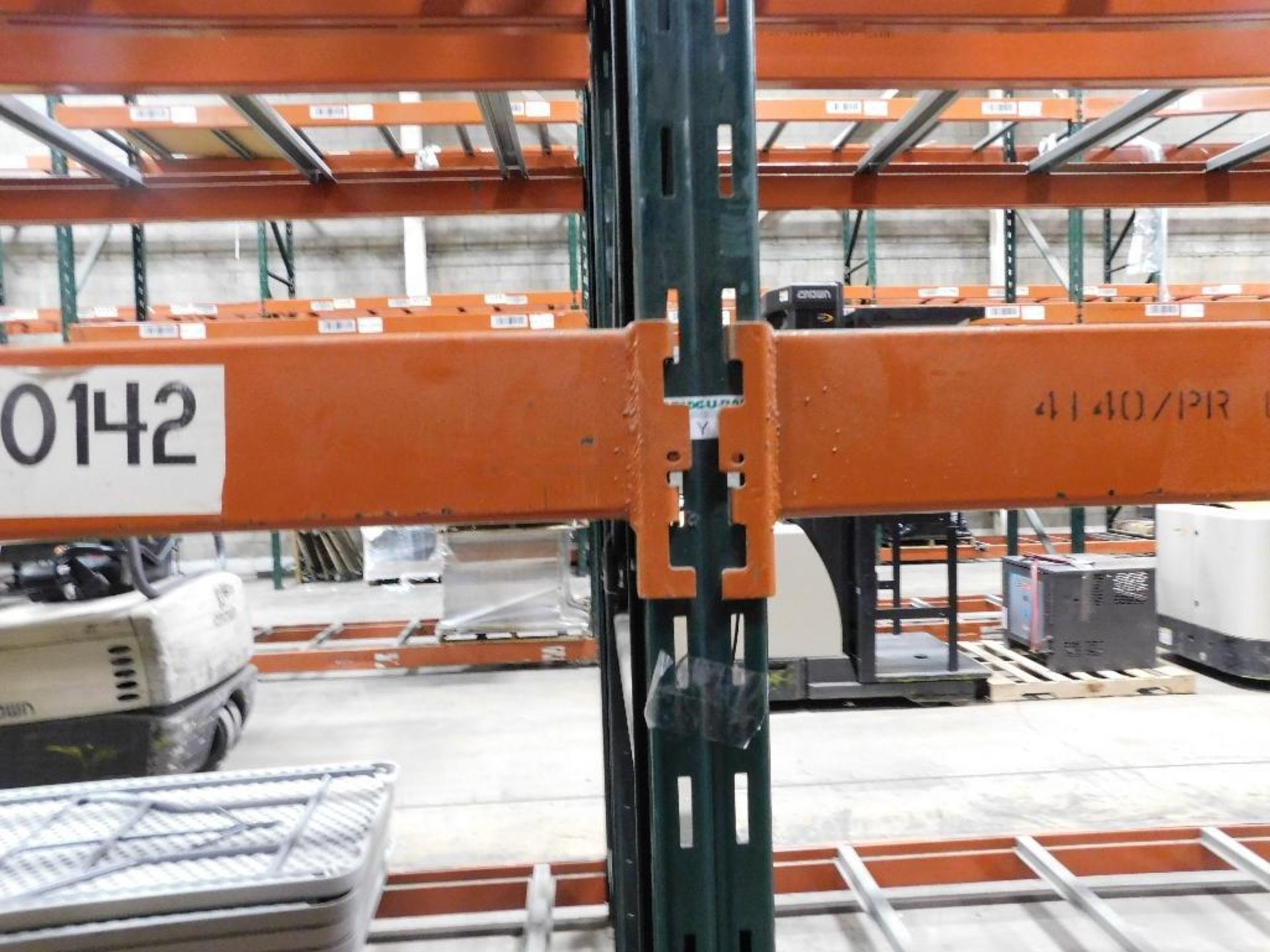 (24X) SECTIONS OF RIDG-U-RAK PALLET RACKING, (4) 20 FT. UPRIGHTS, (22) 16 FT. UPRIGHTS, (46) 4 1/2 I - Image 4 of 4