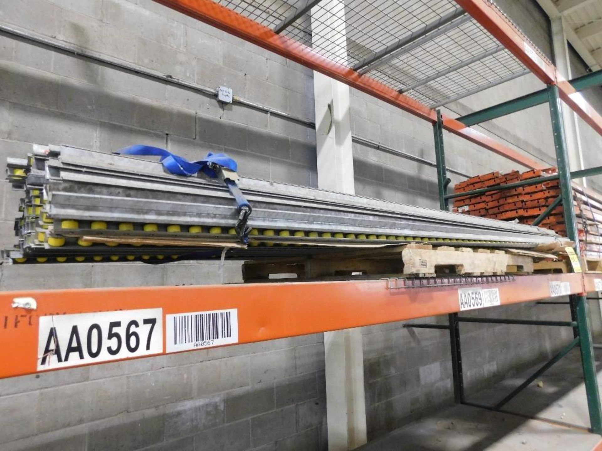 (2) SKIDS OF GRAVITY CONVEYOR, 10 FT.