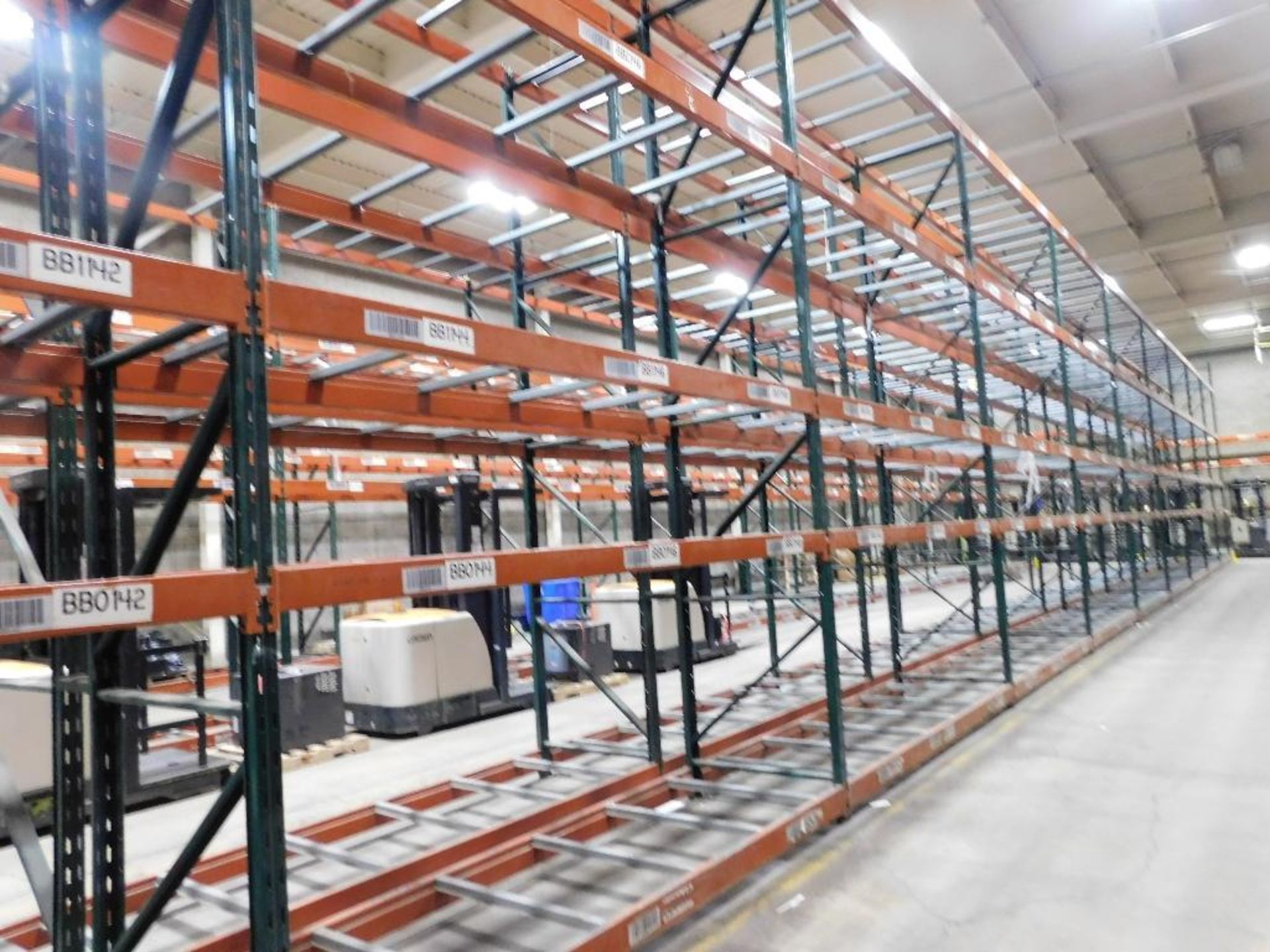 (24X) SECTIONS OF RIDG-U-RAK PALLET RACKING, (4) 20 FT. UPRIGHTS, (22) 16 FT. UPRIGHTS, (46) 4 1/2 I - Image 2 of 4