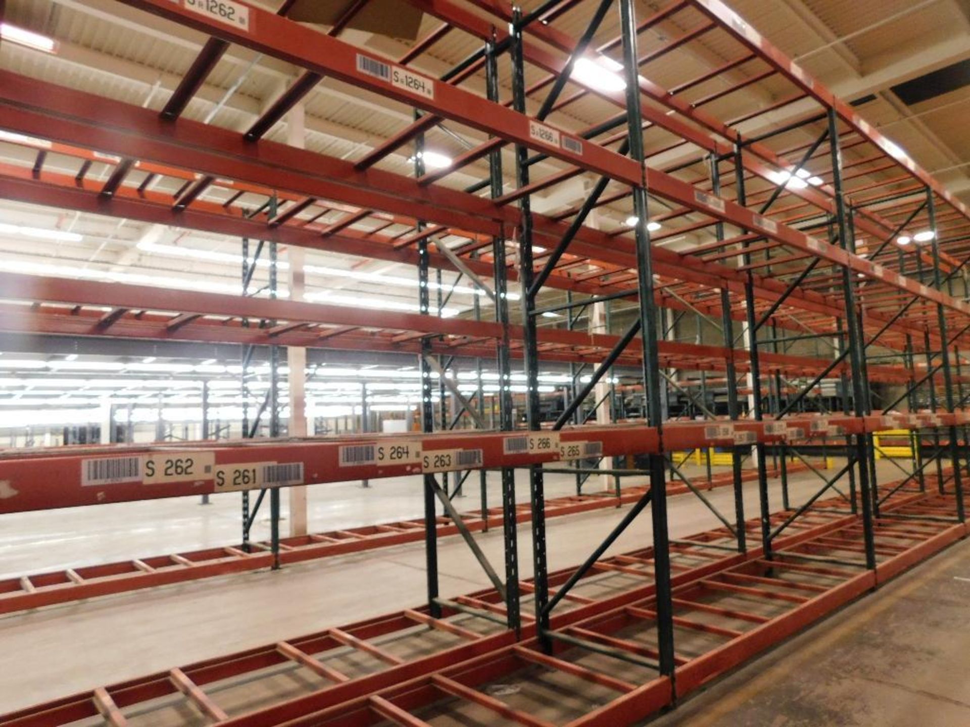 (14X) SECTIONS OF RIDG-U-RAK PALLET RACKING, (2) 20 FT. UPRIGHTS, (14) 16 FT. UPRIGHTS, (108) 5 1/2 - Image 3 of 4