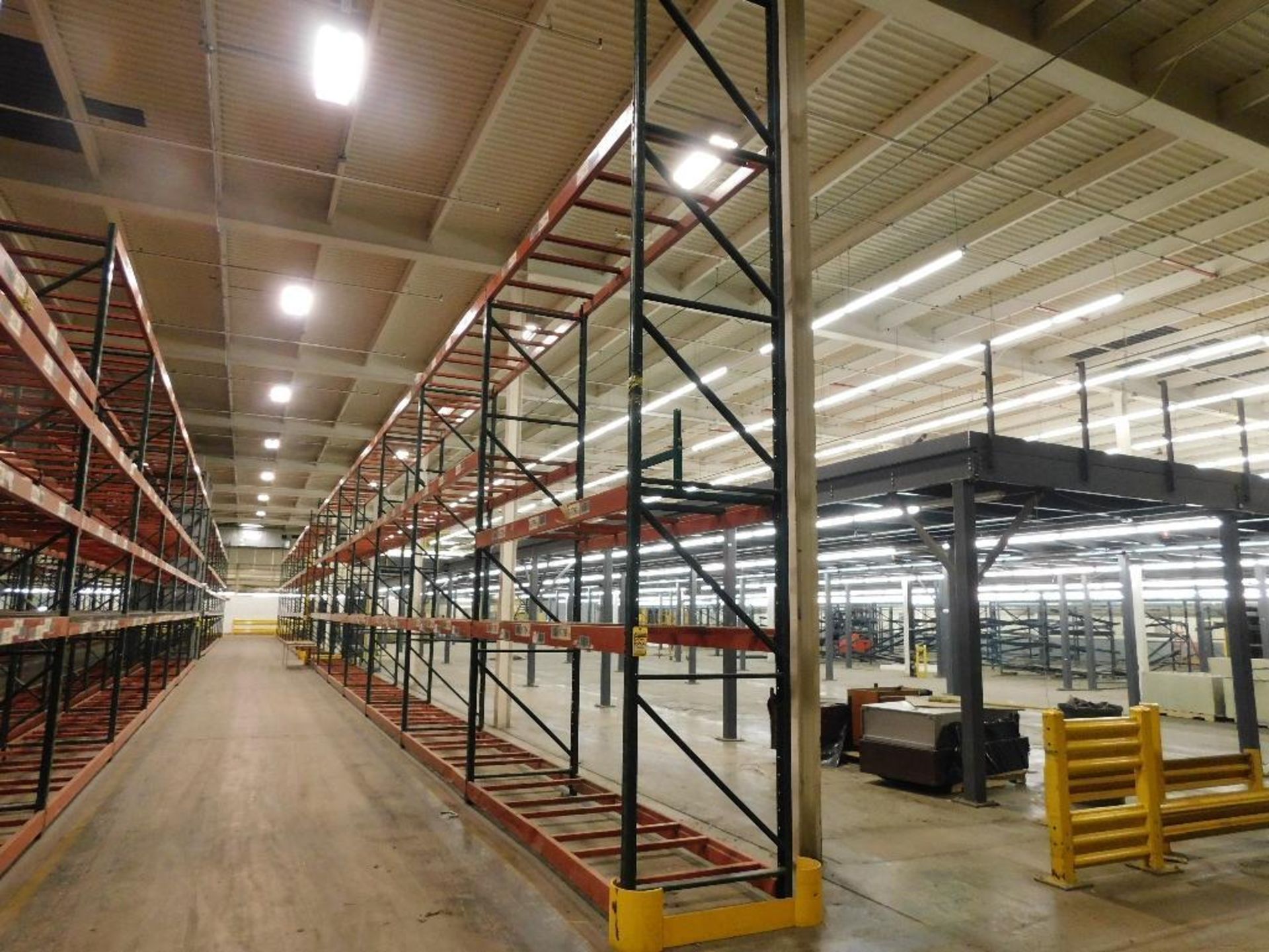 (7X) SECTIONS OF RIDG-U-RAK PALLET RACKING, (1) 20 FT. UPRIGHT, (1) 17 FT. 4 IN. UPRIGHT, (6) 16 FT.