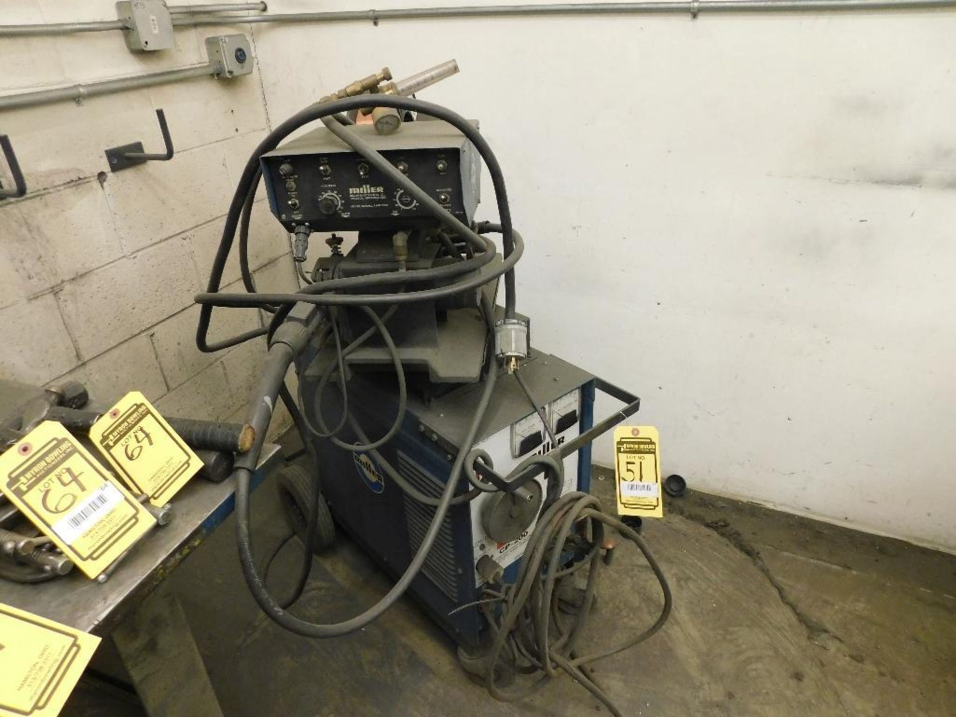 MILLER CP-200 POWER SOURCE, S/N JD703608, WITH MILLERMATIC S52A WIRE FEEDER - Image 2 of 2