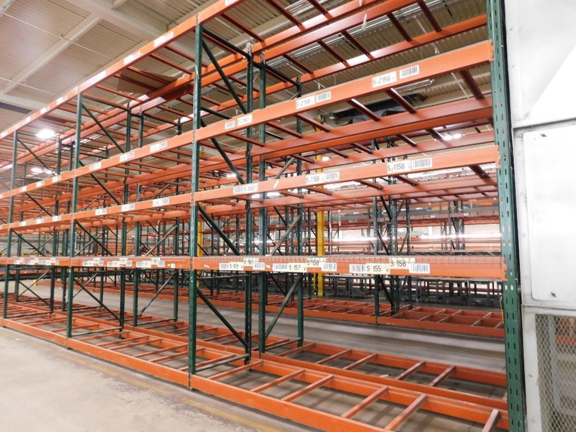 (14X) SECTIONS OF RIDG-U-RAK PALLET RACKING, (2) 20 FT. UPRIGHTS, (14) 16 FT. UPRIGHTS, (108) 5 1/2 - Image 2 of 4