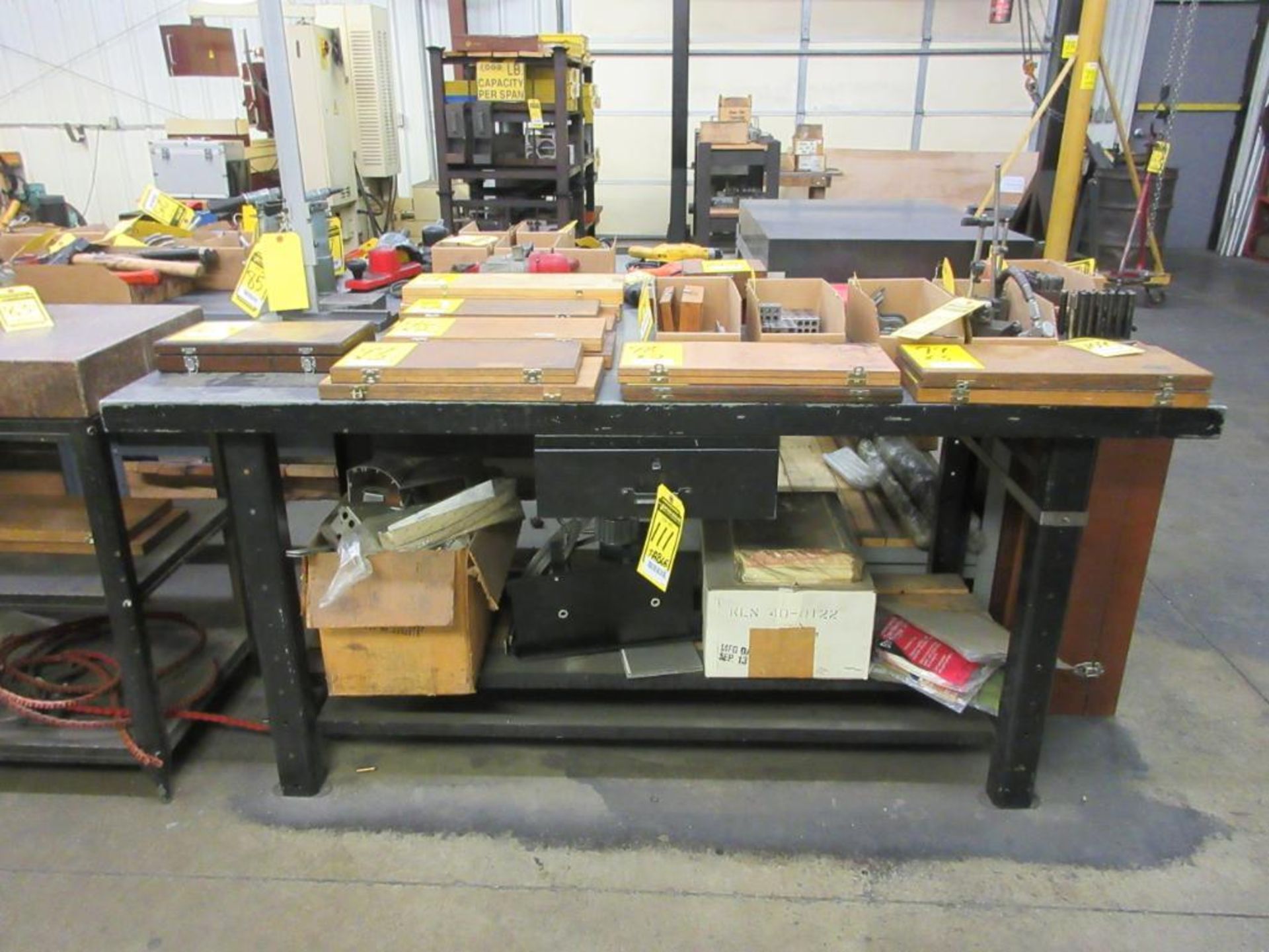 30 IN. X 72 IN. WORKBENCH W/ CONTENT ON BOTTOM SHELF