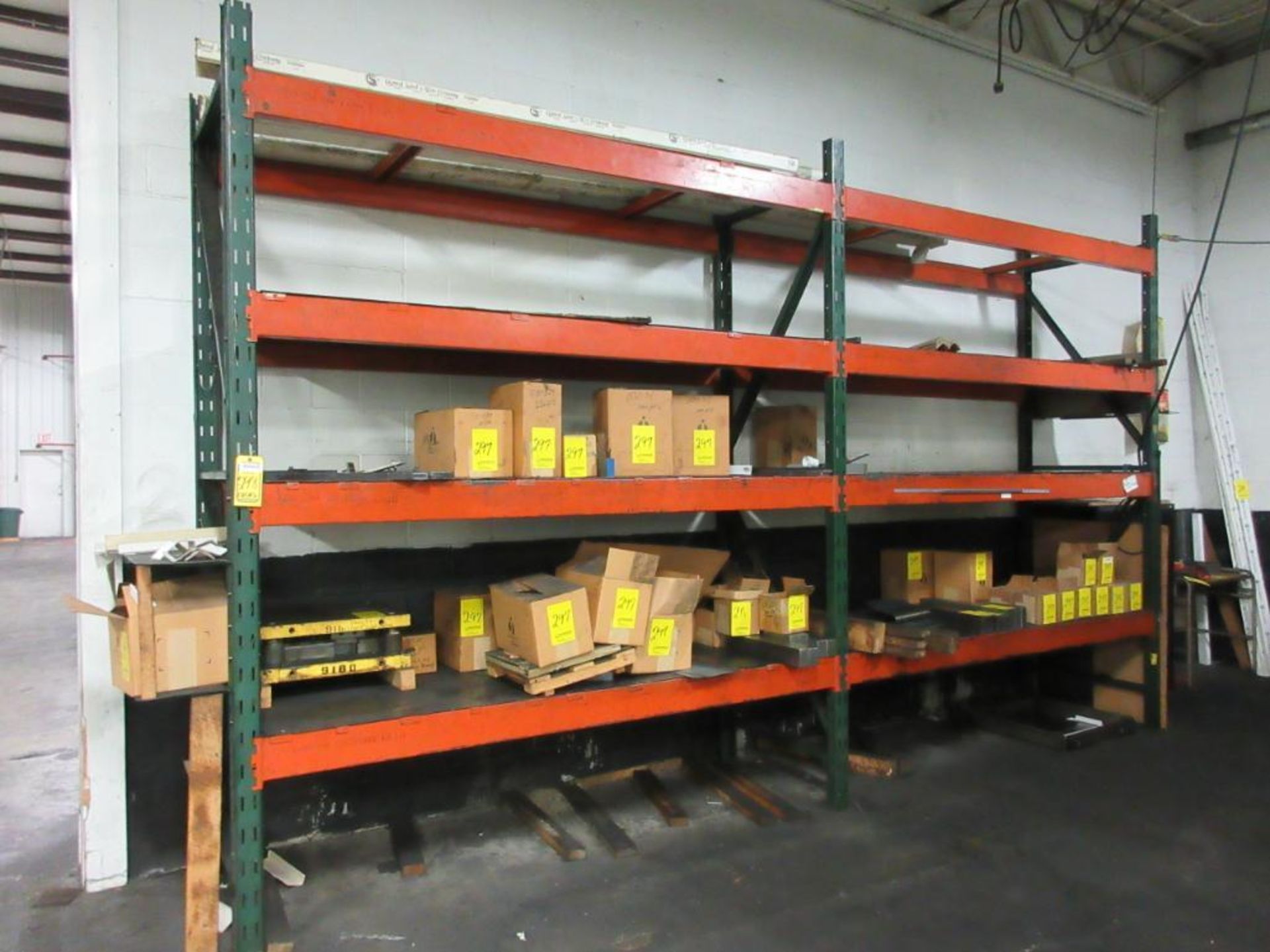 (3) SECTIONS OF CHANNEL STYLE PALLET RACK: (5) 10 FT. UPRIGHTS, (20) 8 FT. X 6 IN. CROSSBEAMS, 36