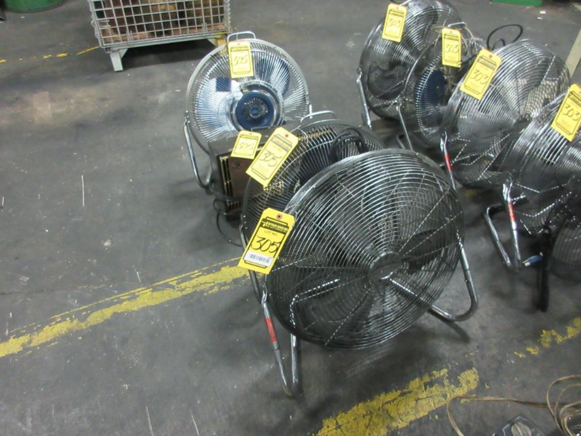 (3) ASSORTED FLOOR FANS AND ELECTRIC HEATER