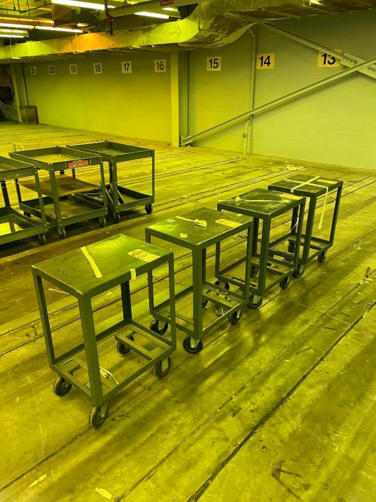 (4) STEEL CARTS WITH BRAKES