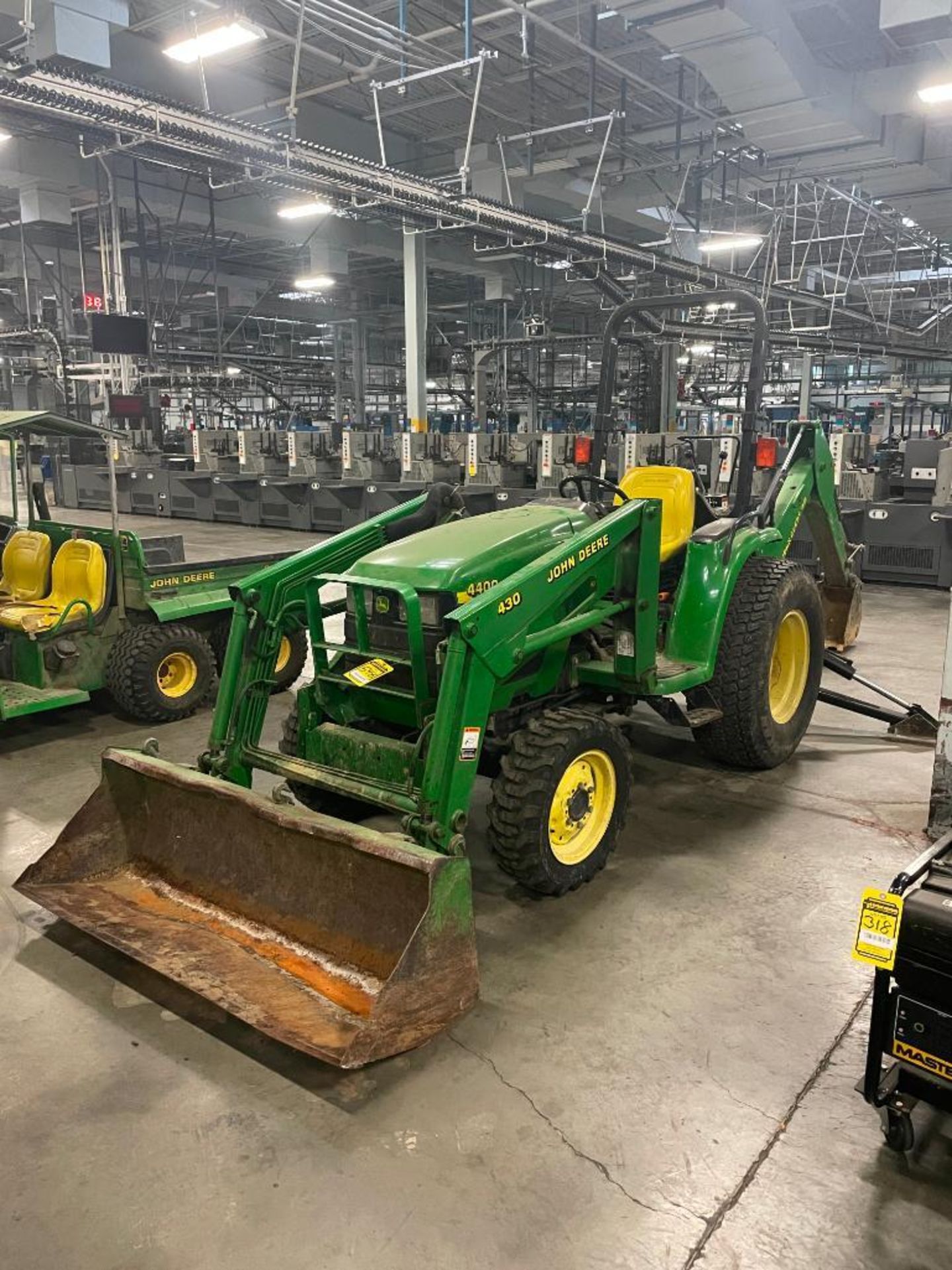 JOHN DEERE TRACTOR, MODEL 4400, 2,745 HRS., 4-WD, DIESEL, WITH JOHN DEERE 430 FRONT END LOADER, - Image 2 of 5