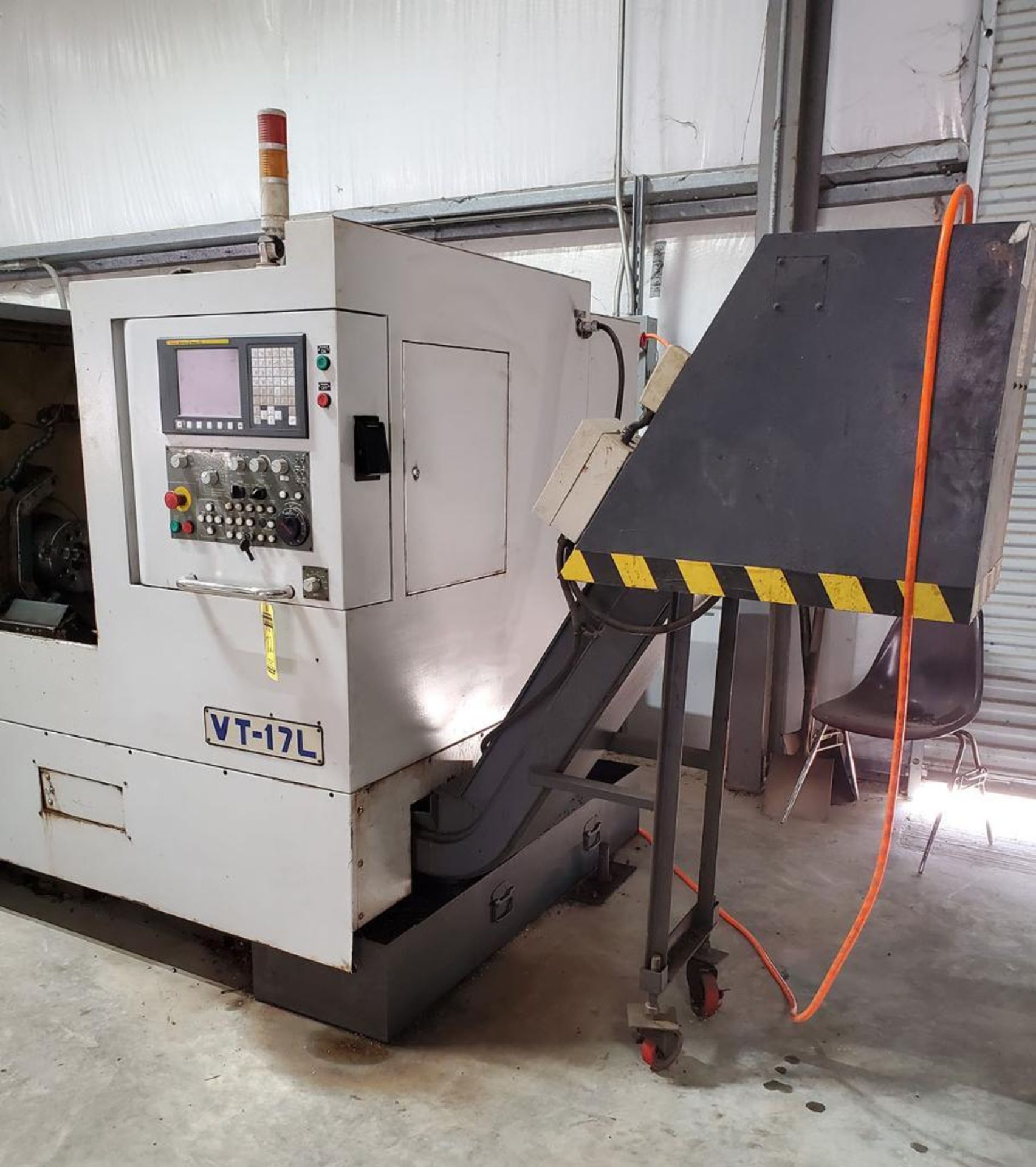 2001 MIGHTY VIPER VT-17L CNC TURNING CENTER; S/N 5311104012, 12-STATION TURRET, 3-JAW CHUCK, CHIP - Image 2 of 13