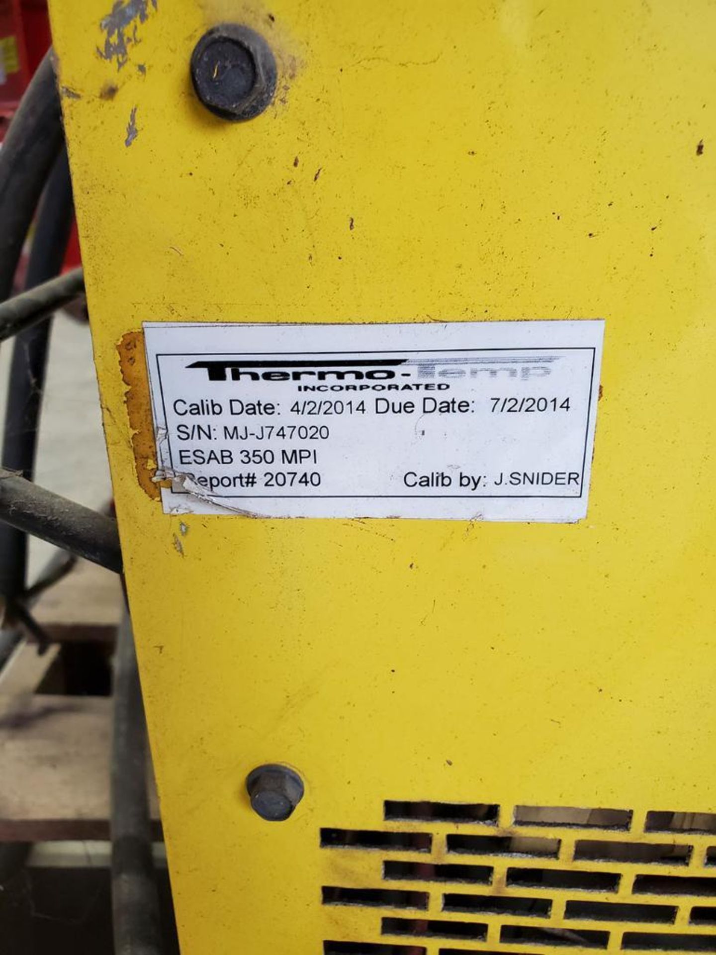 (4) ESAB 350 MPI MIG WELDER (NEEDS REPAIRS) - Image 2 of 2