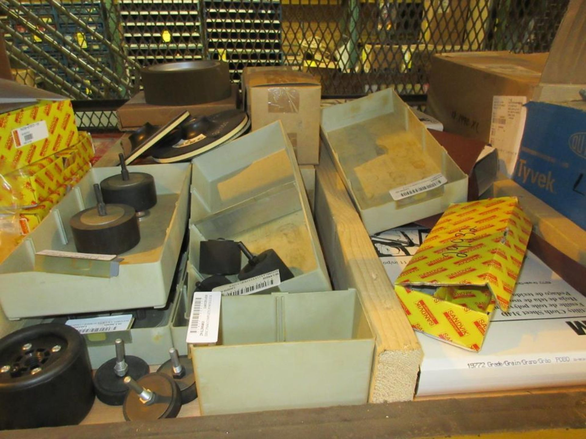 CONTENTS OF (22) SECTIONS PALLET RACK: ASSORTED ABRASIVES, SUNNEN STONES, TOOL BITS, DOVETAIL CUTTER - Image 6 of 43