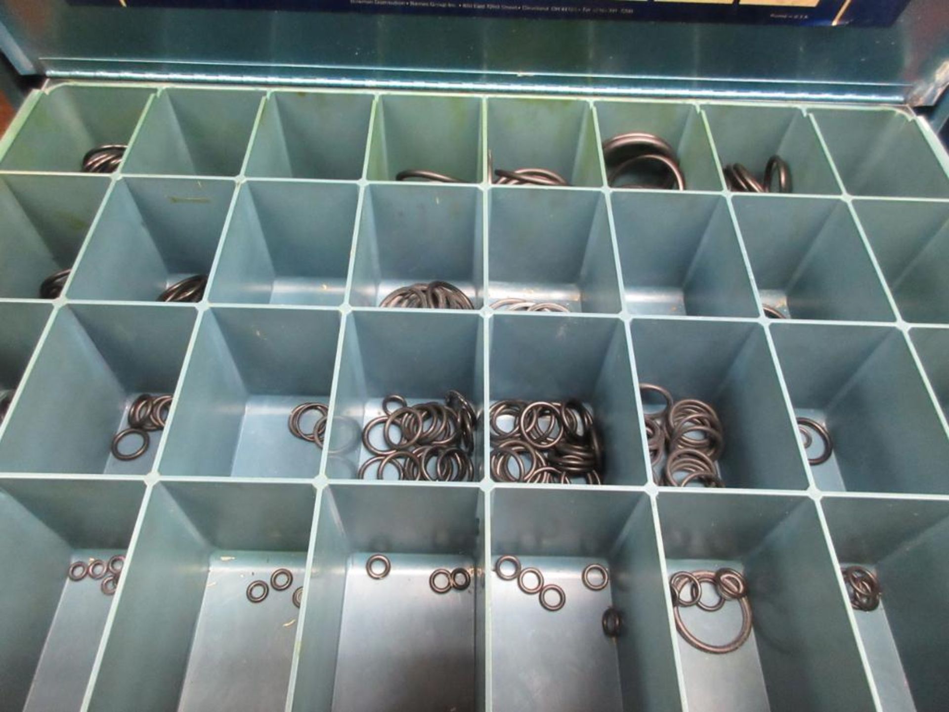 (30) LIDDED SMALL PARTS BINS W/ HARDWARE - Image 17 of 35
