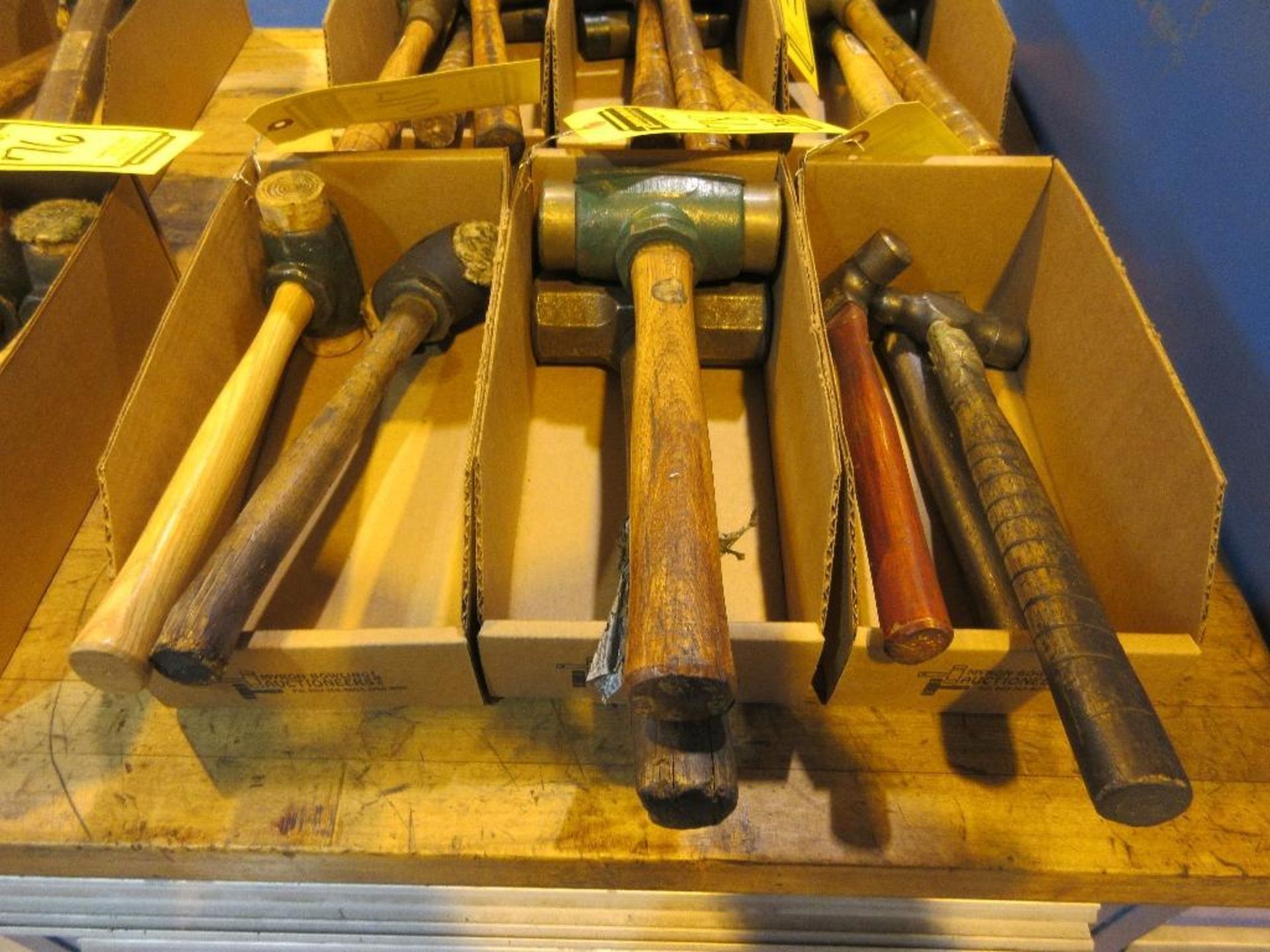 (2) BOXES OF MALLETS, HAMMERS