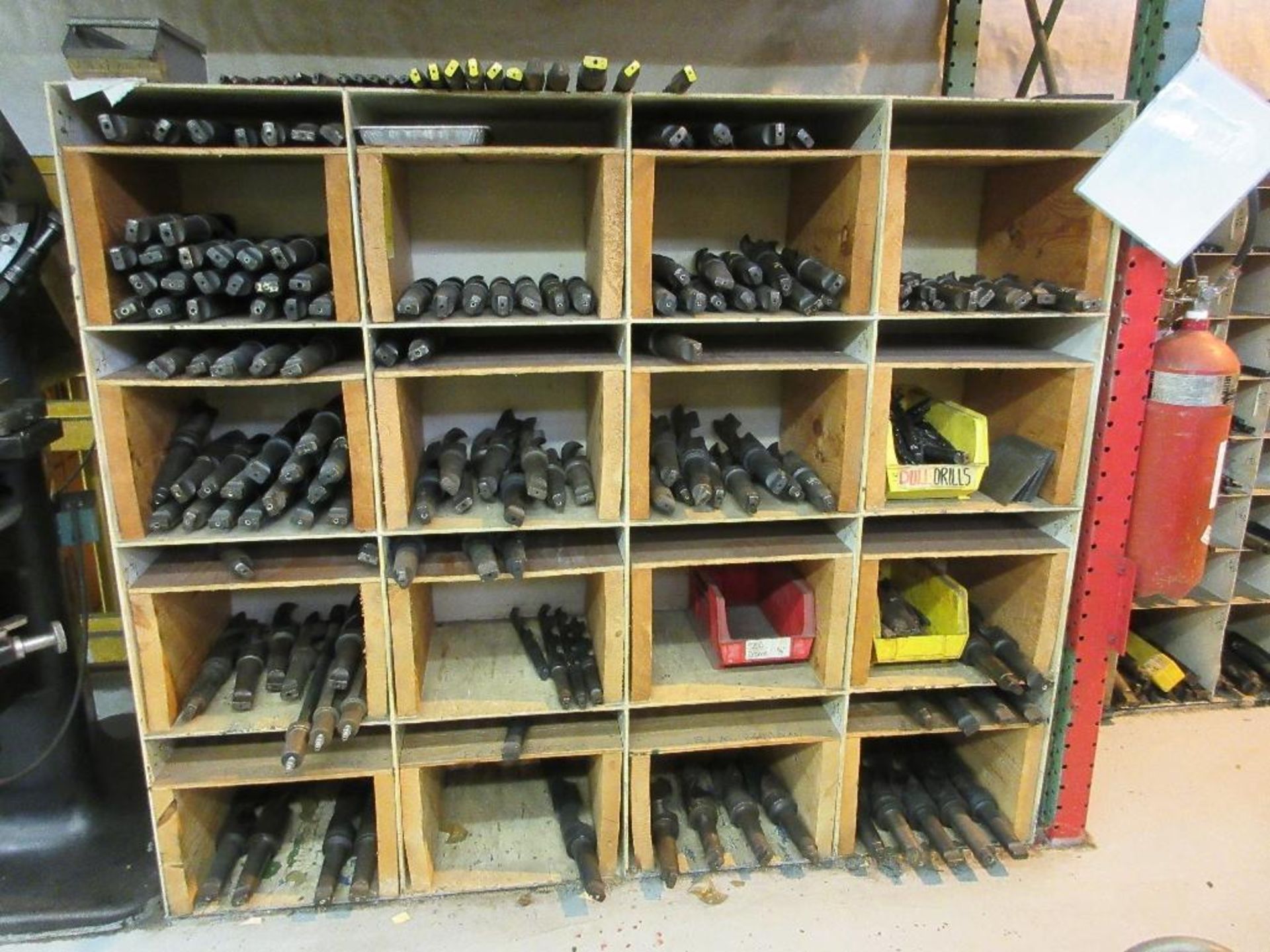 4-PIGEON HOLE CABINETS W/ ASSORTED DRILLS - Image 3 of 3