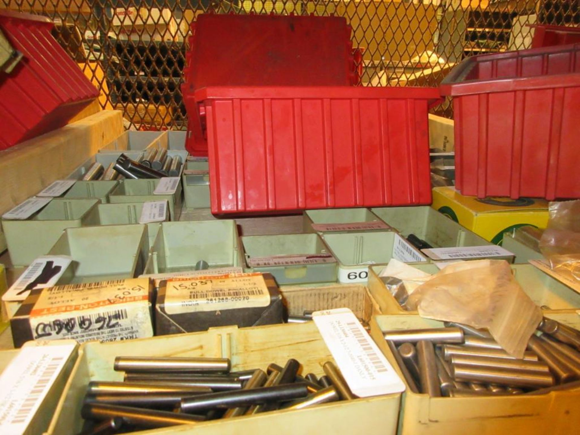 CONTENTS OF (22) SECTIONS PALLET RACK: ASSORTED ABRASIVES, SUNNEN STONES, TOOL BITS, DOVETAIL CUTTER - Image 42 of 43