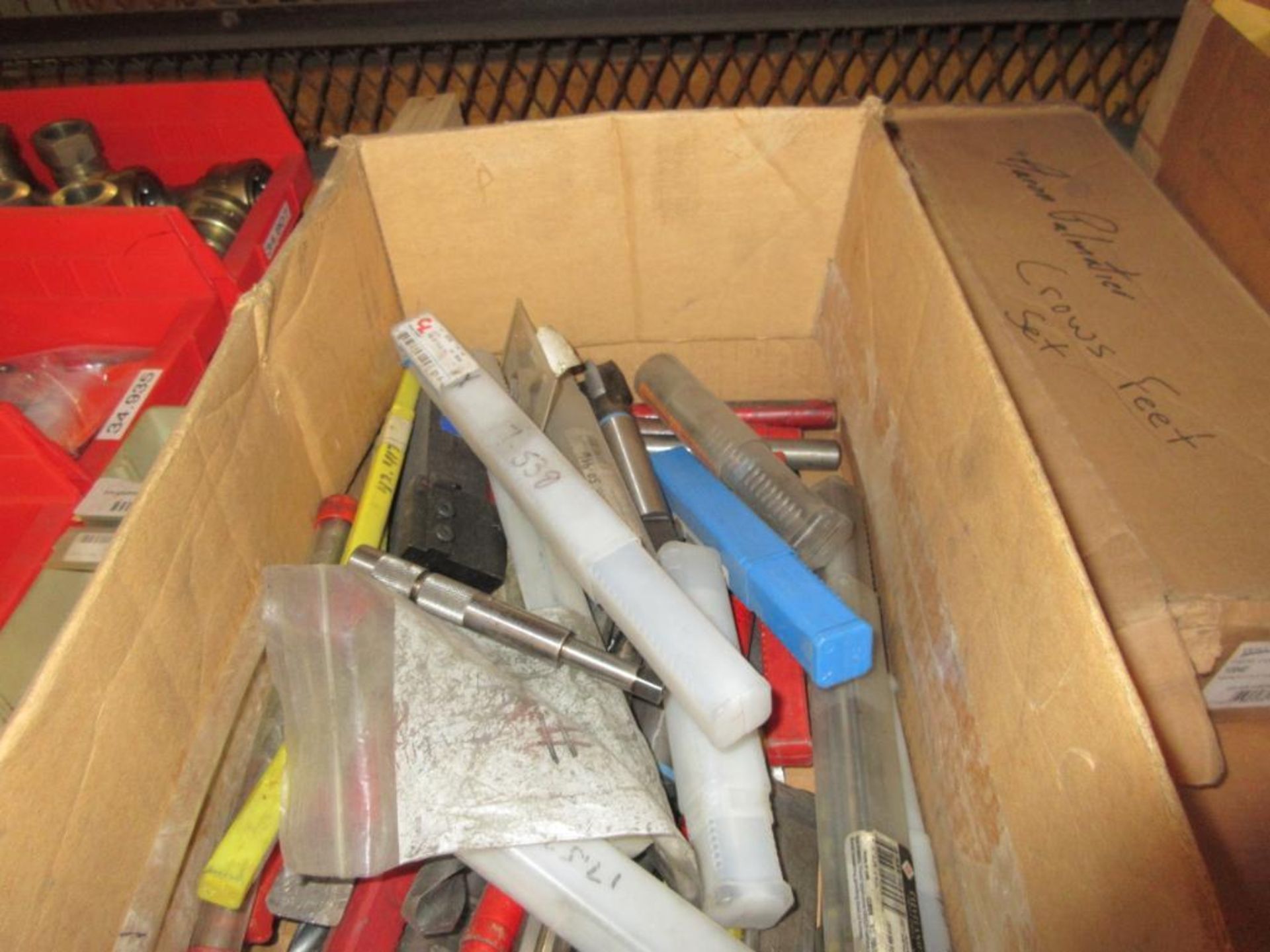 CONTENTS OF (22) SECTIONS PALLET RACK: ASSORTED ABRASIVES, SUNNEN STONES, TOOL BITS, DOVETAIL CUTTER - Image 17 of 43