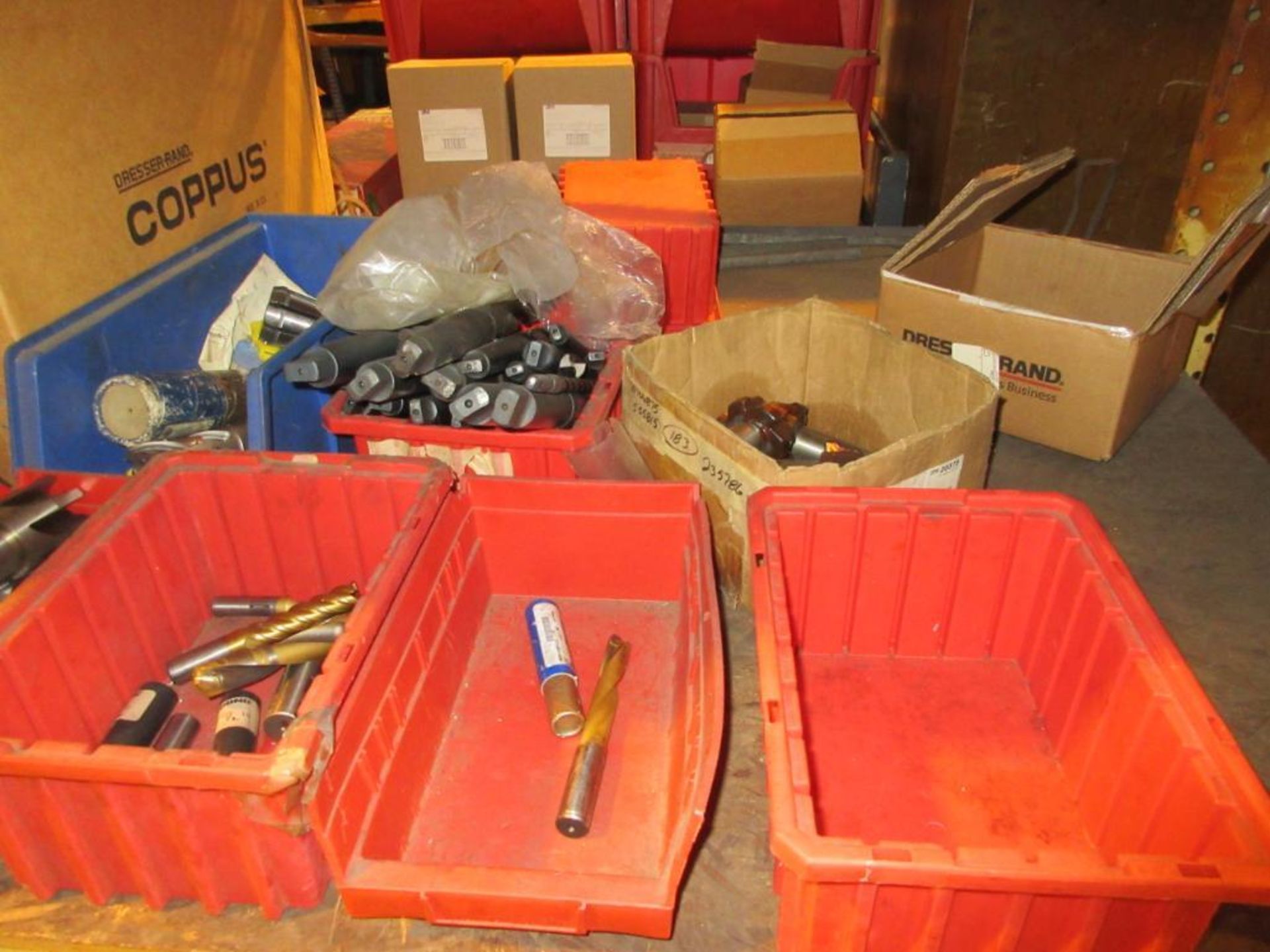 CONTENTS OF (22) SECTIONS PALLET RACK: ASSORTED ABRASIVES, SUNNEN STONES, TOOL BITS, DOVETAIL CUTTER - Image 32 of 43