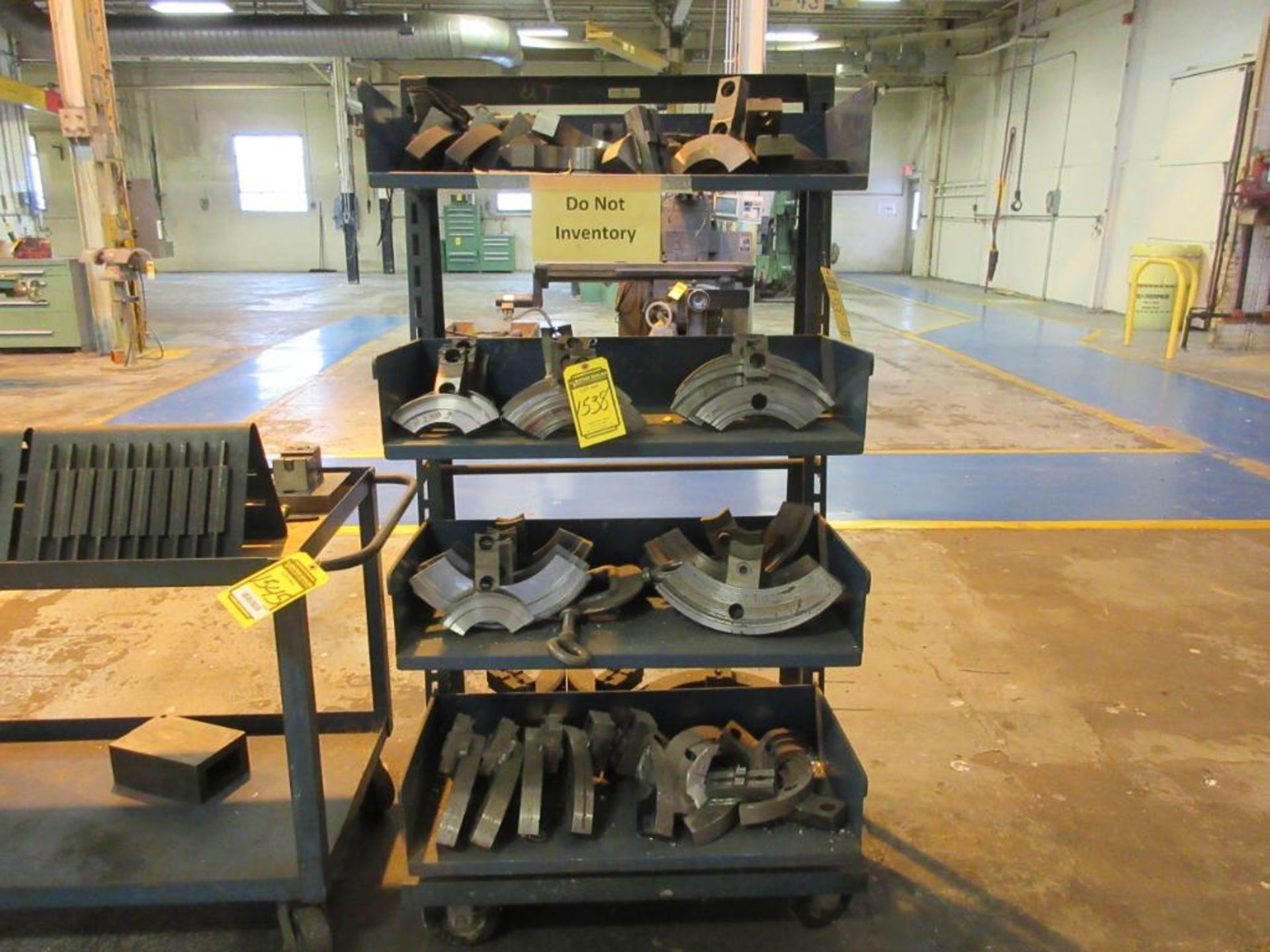 (2) RACKS W/ FACE PLATES, JAW PLATES, MODEL IN HOUSE, 20 IN. 4-JAW CHUCK - Image 2 of 2