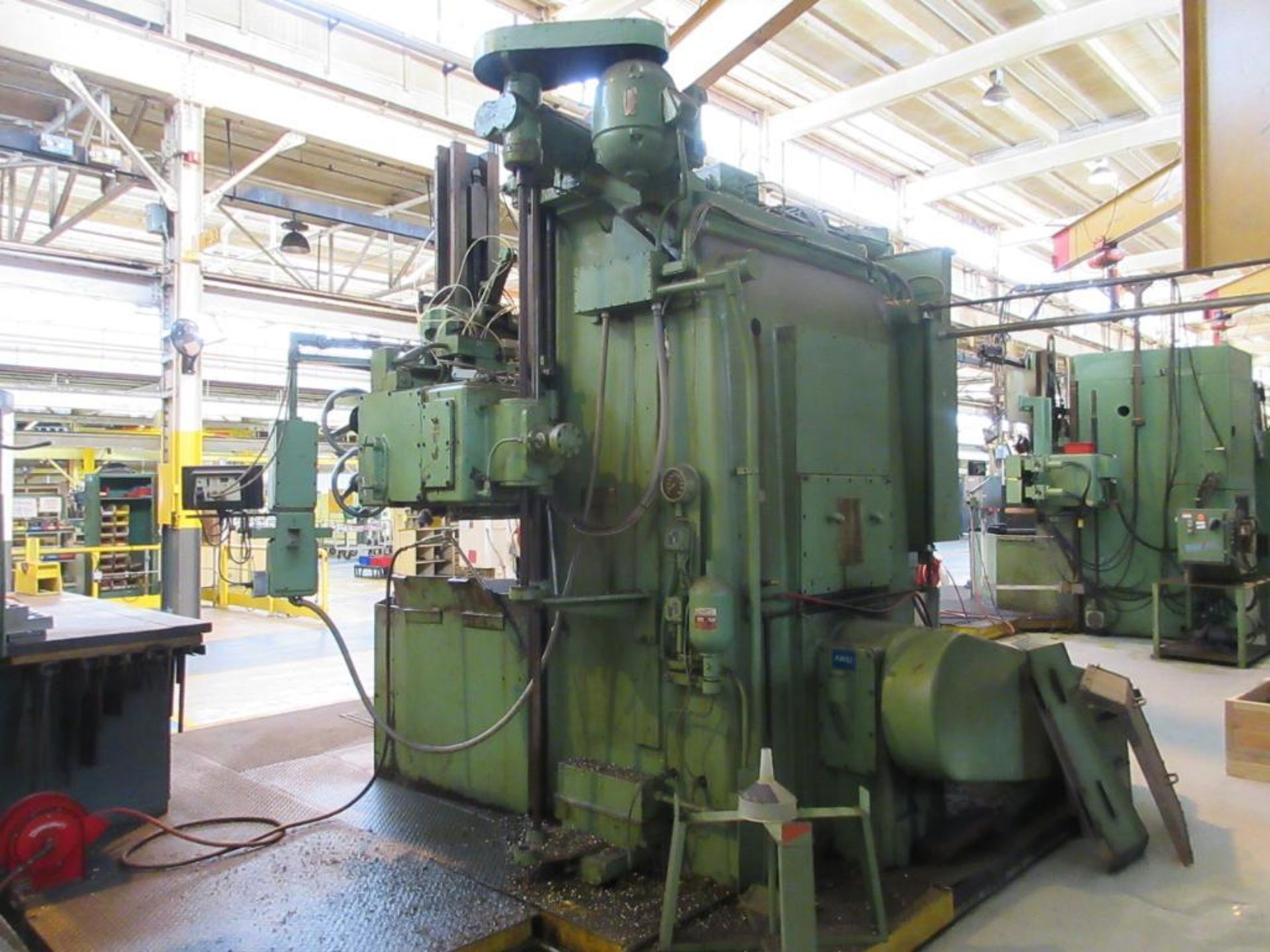 BULLARD CUT MASTER 54 IN. VERTICAL TURNING LATHE, 5-STATION TURRET AND SINGLE HEAD, (2) ACU-RITE D. - Image 3 of 6