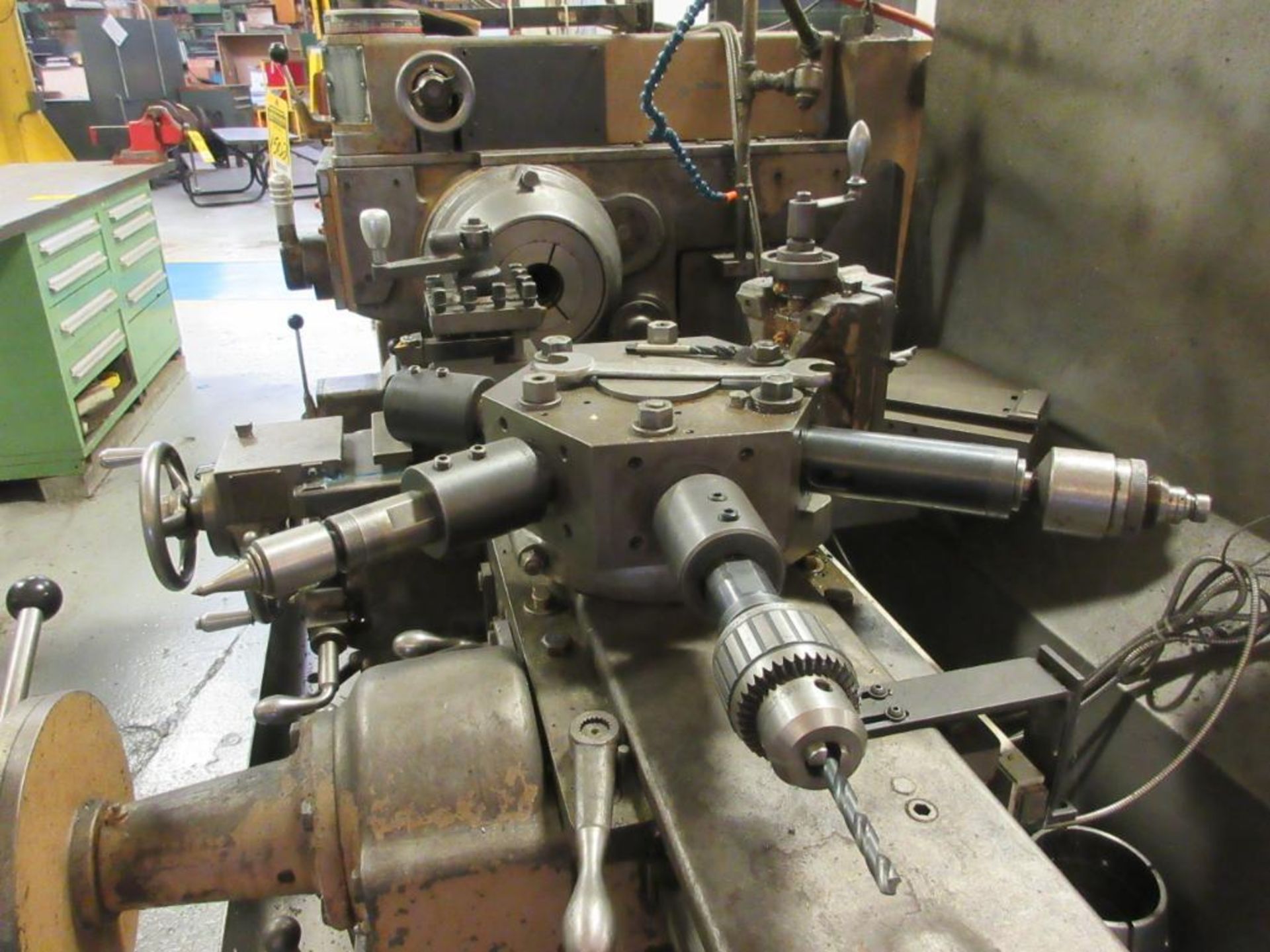 WARNER & SWASEY NO. 5 TURRET LATHE, 6-STATION TURRET, COLLET CHUCK, CROSS-SLIDE, TOOL POST, ACU-RITE - Image 6 of 7